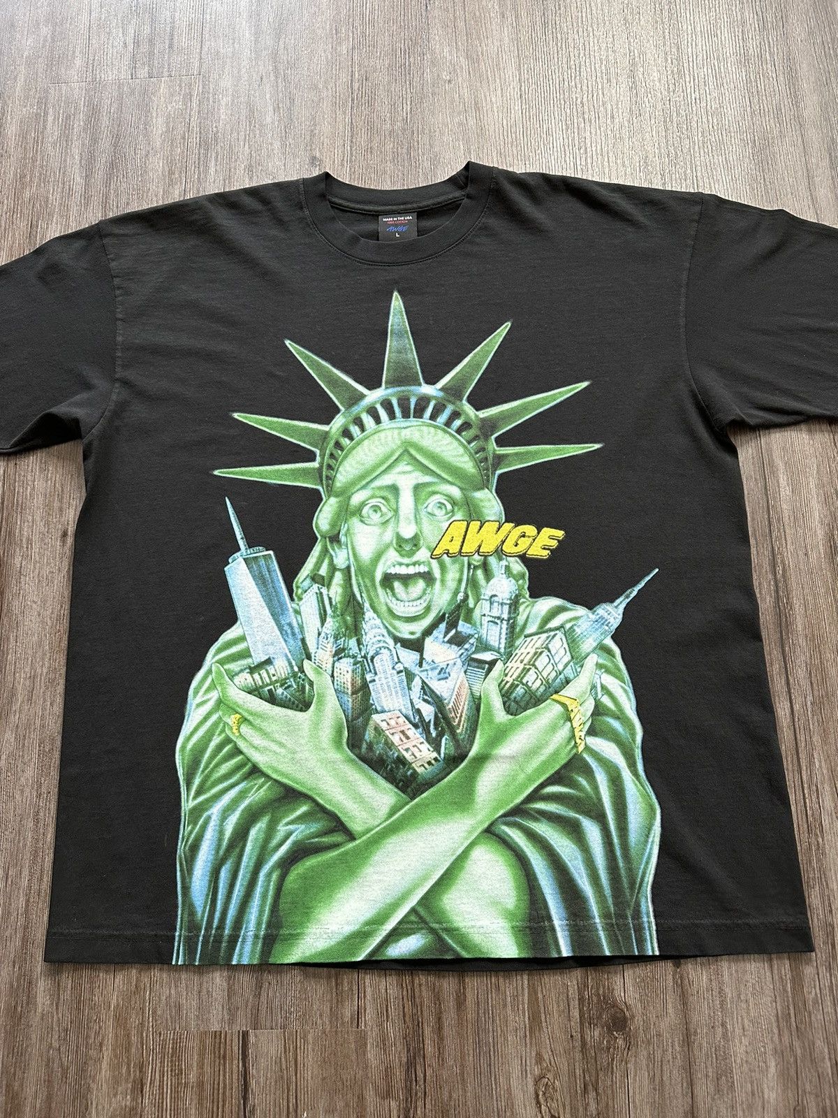 AWGE × Asap Rocky × Streetwear 💀AWGE💀 Statue Of Liberty T Shirt | Grailed