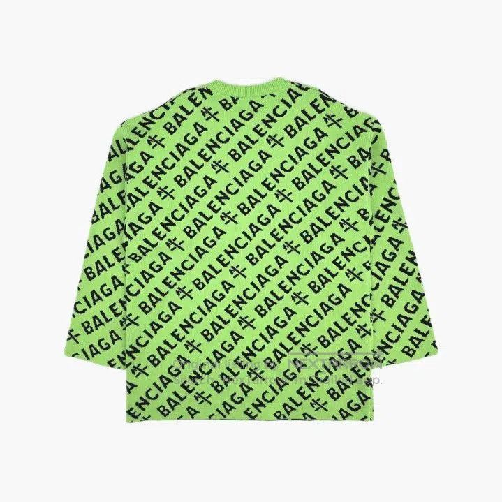 Balenciaga Balenciaga Neon Logo Long Sleeve Knit Sweater. Size US S / EU 44-46 / 1 - 3 Thumbnail