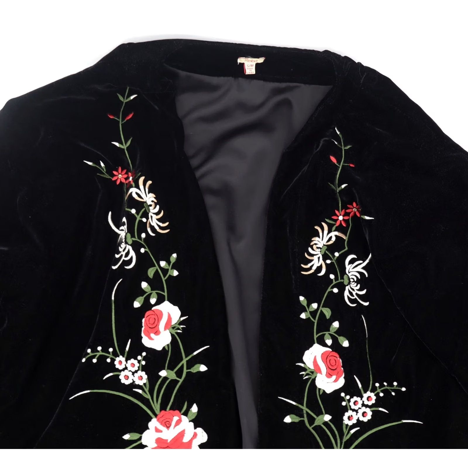 Velvet Reba Jacket Western Floral Embroidered Velvet Open Sz Sm/M Womens Size M / US 6-8 / IT 42-44 - 4 Thumbnail