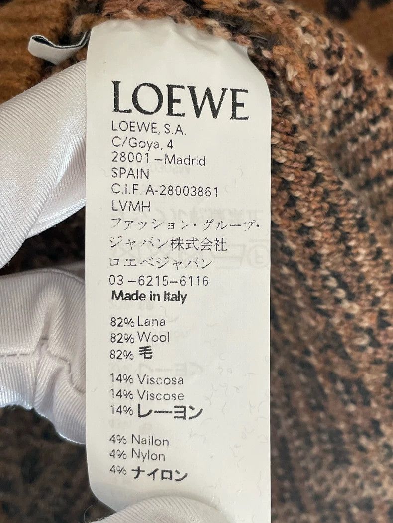 Loewe LOEWE Brown Leopard Print Wool Sweater Size M / US 6-8 / IT 42-44 - 5 Thumbnail