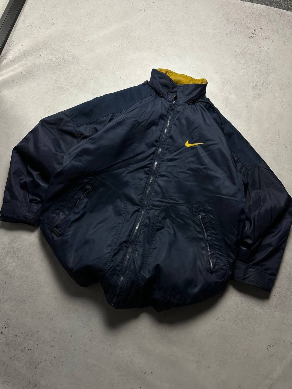 Vintage Vintage Nike Big Swoosh Winter Puffer Jacket Y2K M Size US M / EU 48-50 / 2 - 2 Thumbnail