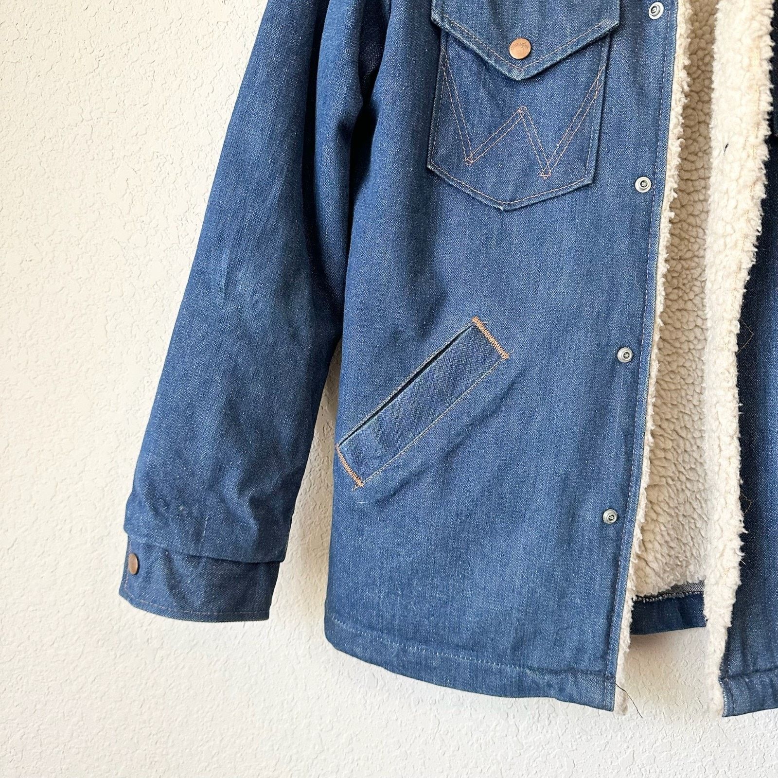 Wrangler VINTAGE WRANGLER Wrange Coat Jacket Sherpa Lined Western 70s Size US S / EU 44-46 / 1 - 5 Thumbnail