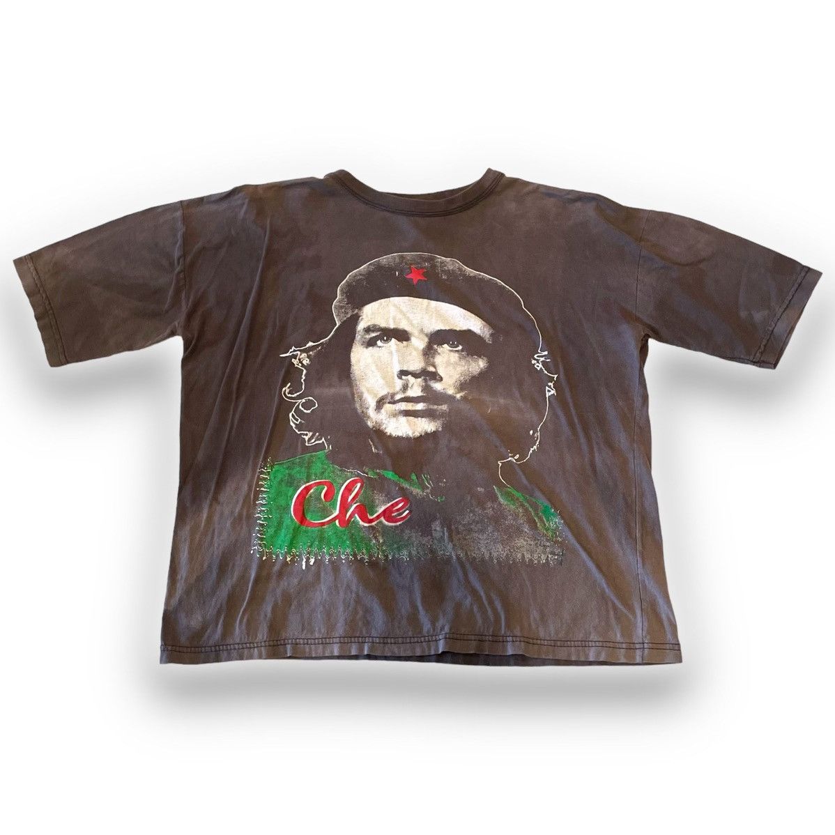 image of Che Guevara Vintage T Shirt in Brown, Men's (Size Small)