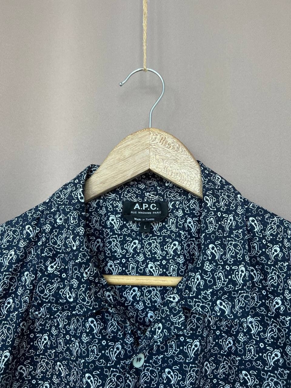A.P.C. A.P.C. Bandana-Print Cotton Poplin Button Shirt Mens Size L Size US L / EU 52-54 / 3 - 10 Thumbnail