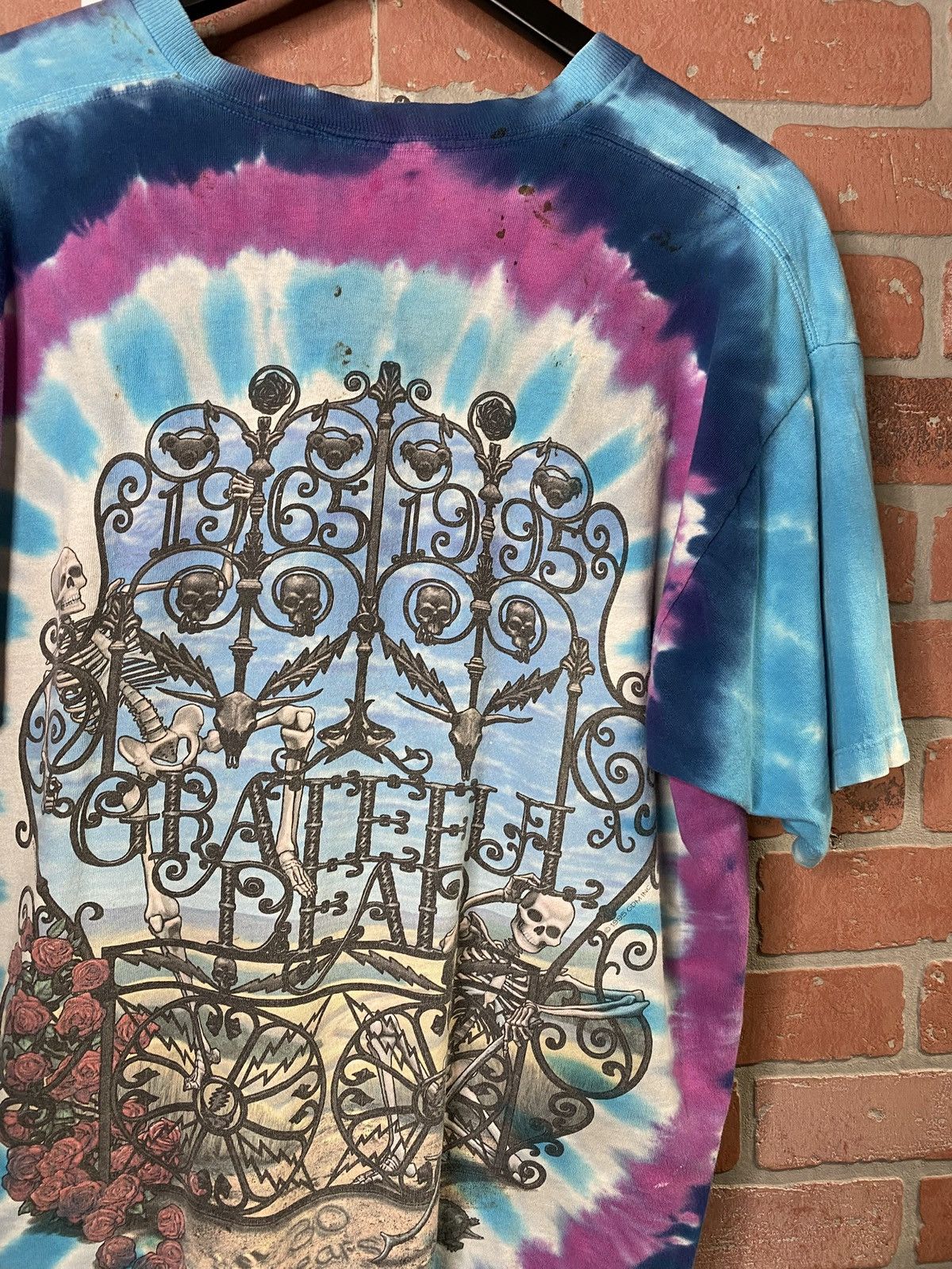 Vintage Vintage 90’s Grateful Dead Tiedye T-Shirt Band Tee Large Size US L / EU 52-54 / 3 - 6 Thumbnail