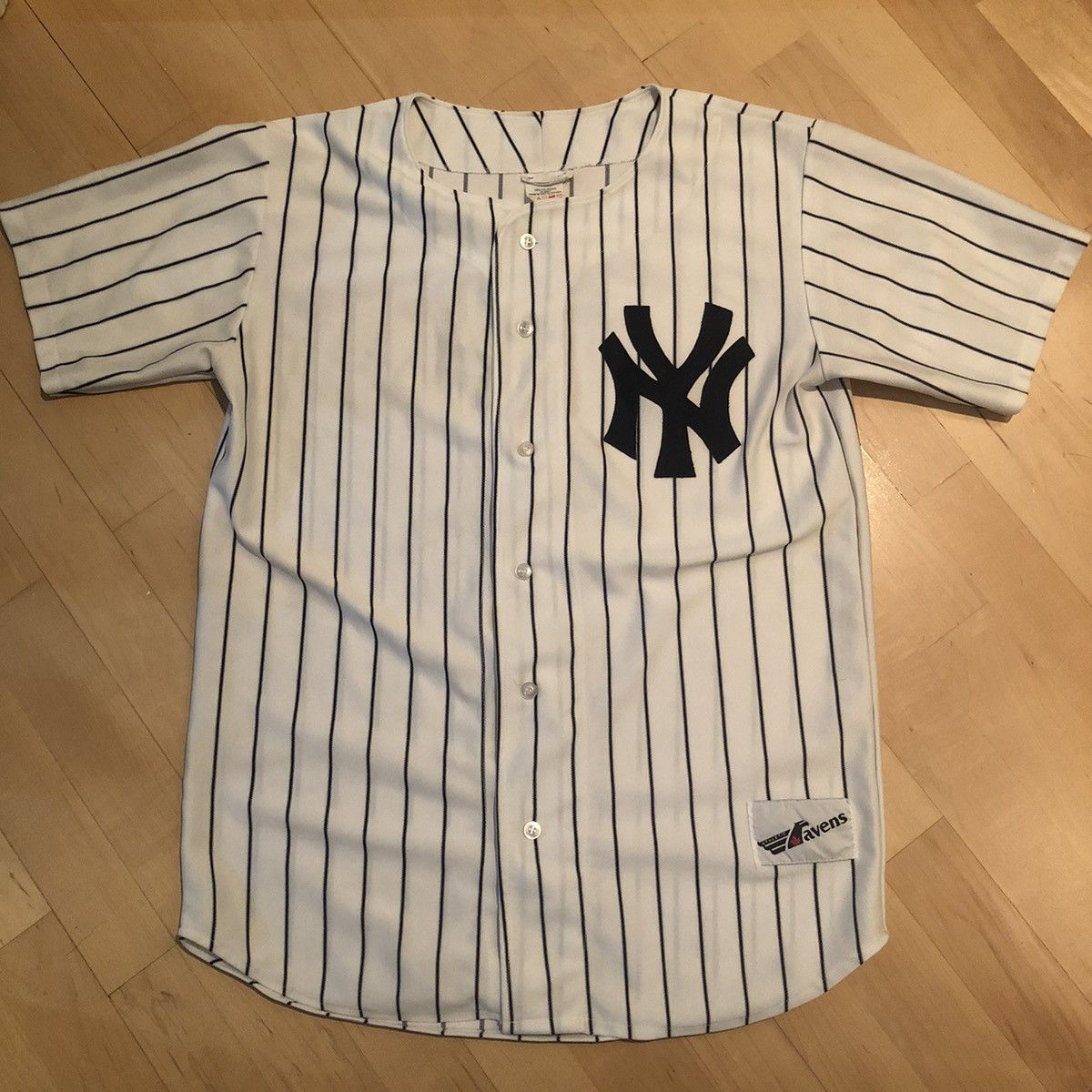 image of Mlb x New York Yankees Vintage Mickey Mantle Yankees Jersey in White, Men's (Size XL)