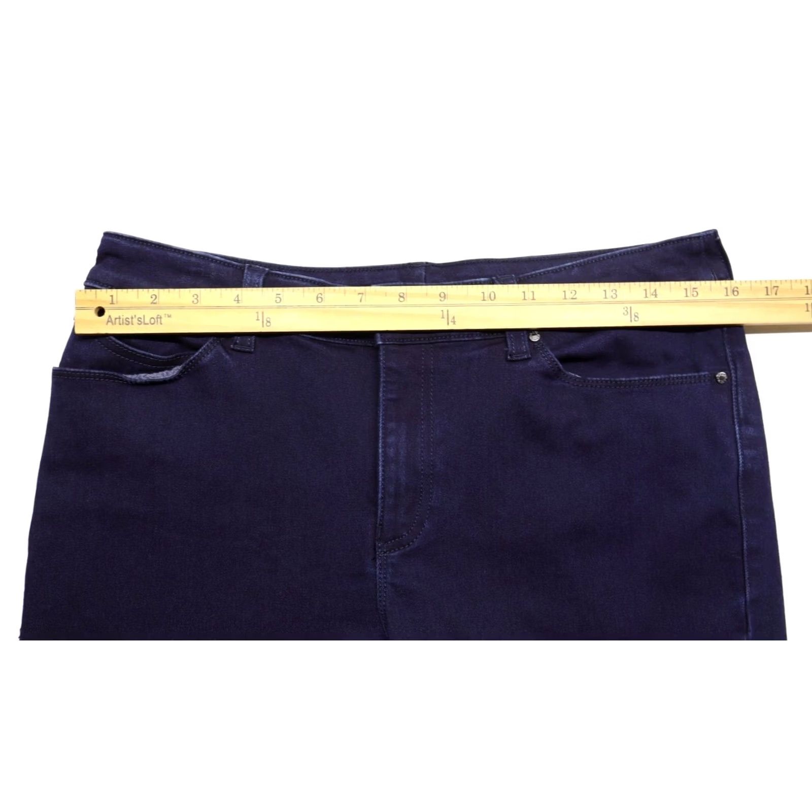 Armani Exchange Armani Women Jeans J18 Dahlia Stretch Blue Cotton Sz 31x31 Dark Blue Regular Women Style Straight 5-Pocket Zipper Button Logo Denim Clothing Size 24" / US 00 / IT 34 - 5 Thumbnail