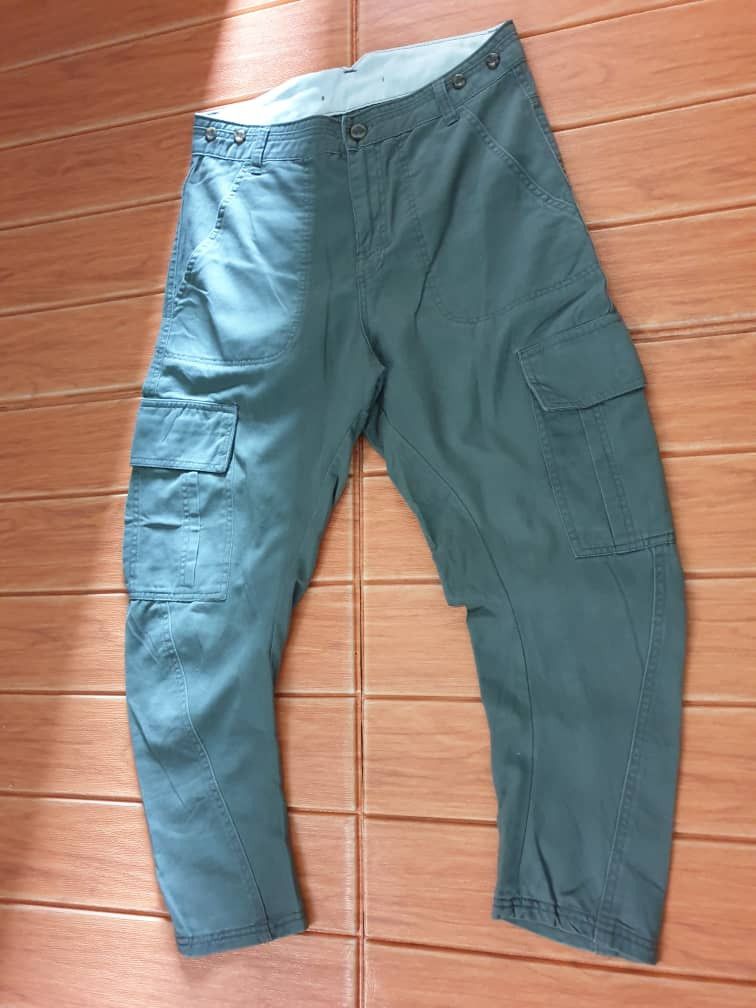Japanese Brand 💥Riche Glamour green military pant Size US 31 - 2 Thumbnail
