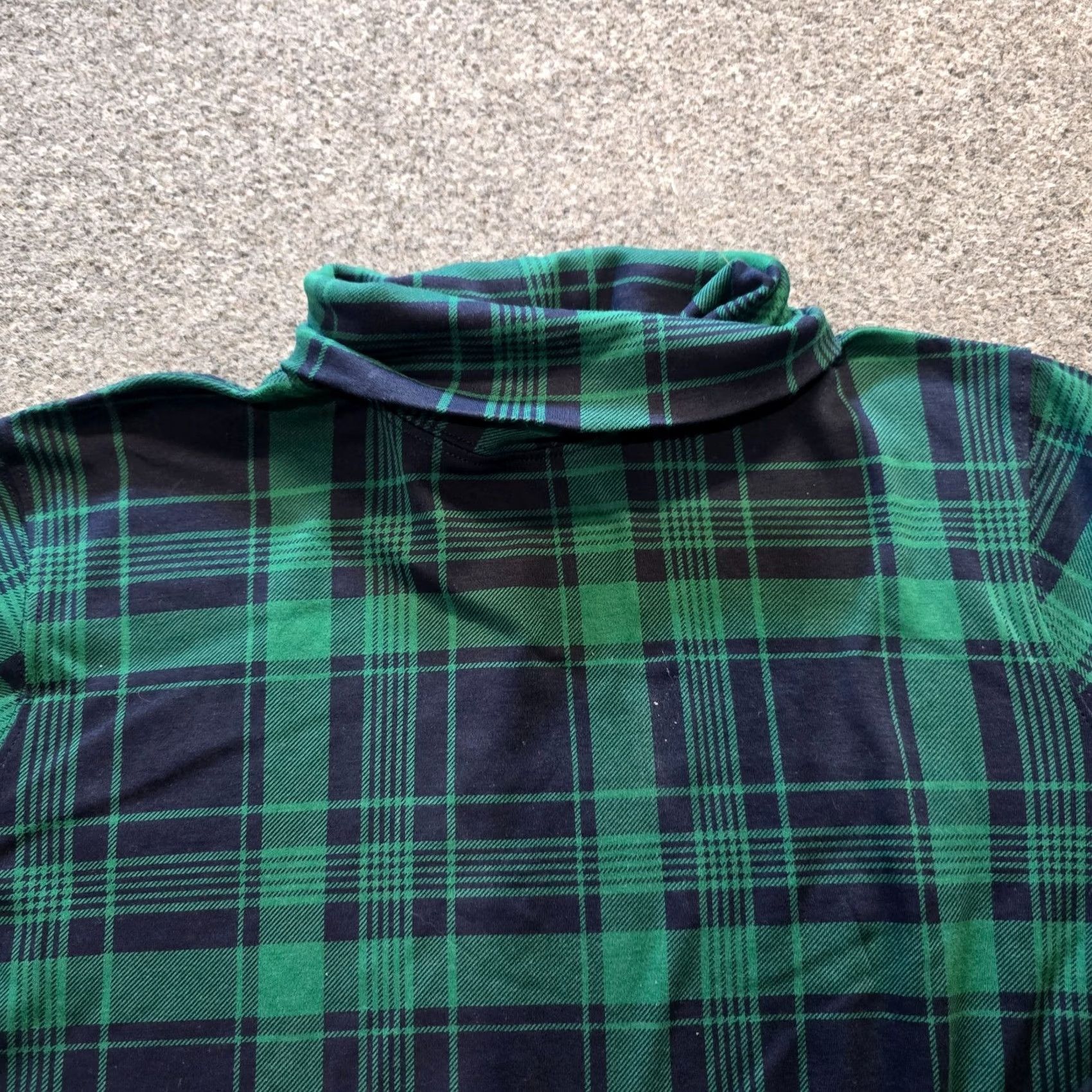 Vintage LL Bean Top Womens Large Petite Green Plaid Tartan Blackwatch Turtleneck Casual Size L / US 10 / IT 46 - 2 Thumbnail