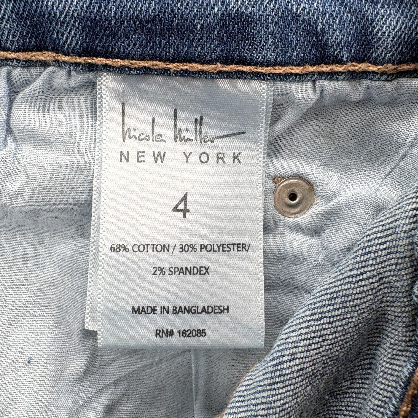Nicole Miller Nicole Miller Soho High Rise Ankle Slim Jeans Womens 4 Medium Wash Distressed blue pocket stretch denim 5-pocket Mens Womens Girls Boys Size 27" / US 4 / IT 40 - 4 Thumbnail