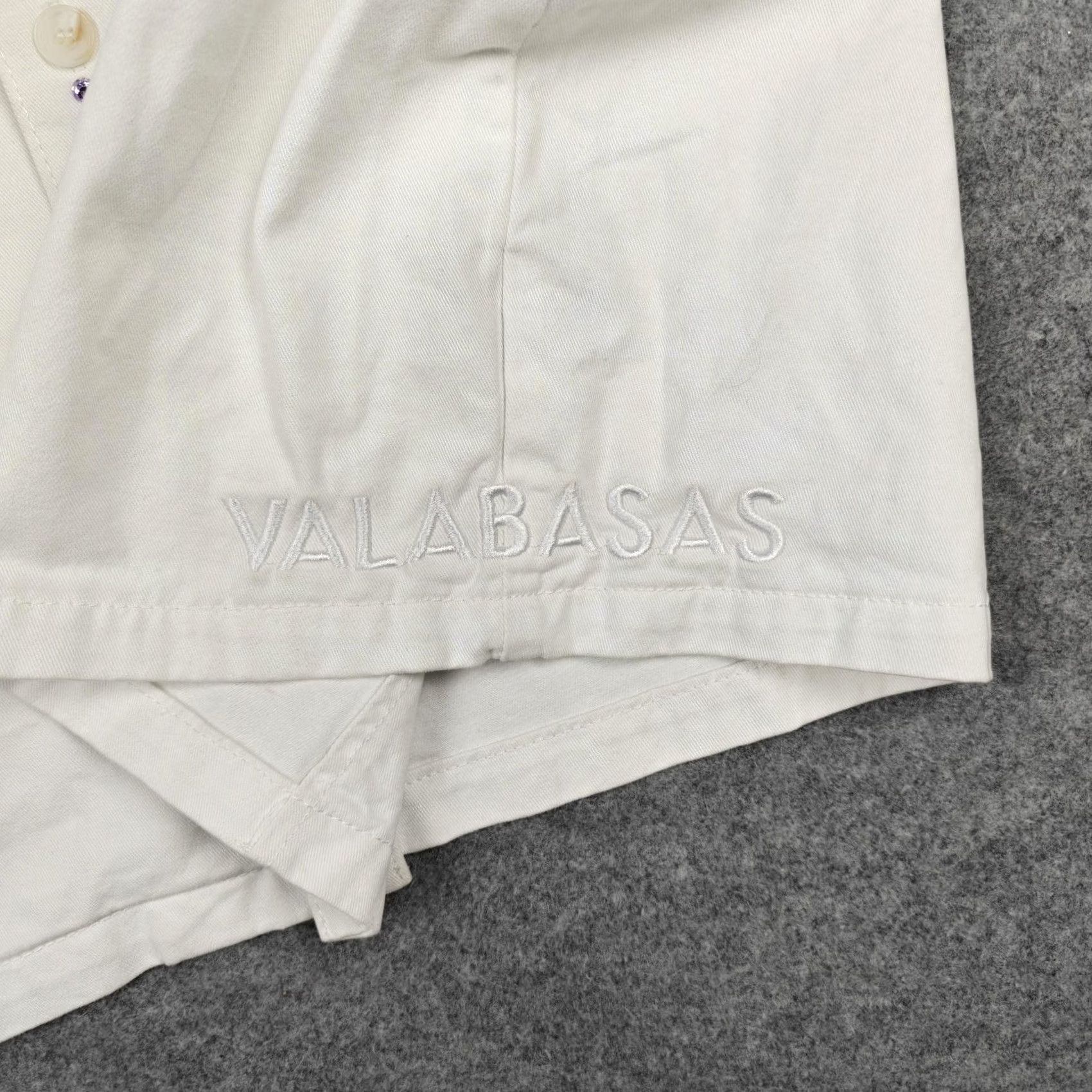 Vintage Valabasas Shirt Mens M White Rhinestone Short Sleeve Button-Up Casual Size US M / EU 48-50 / 2 - 3 Thumbnail