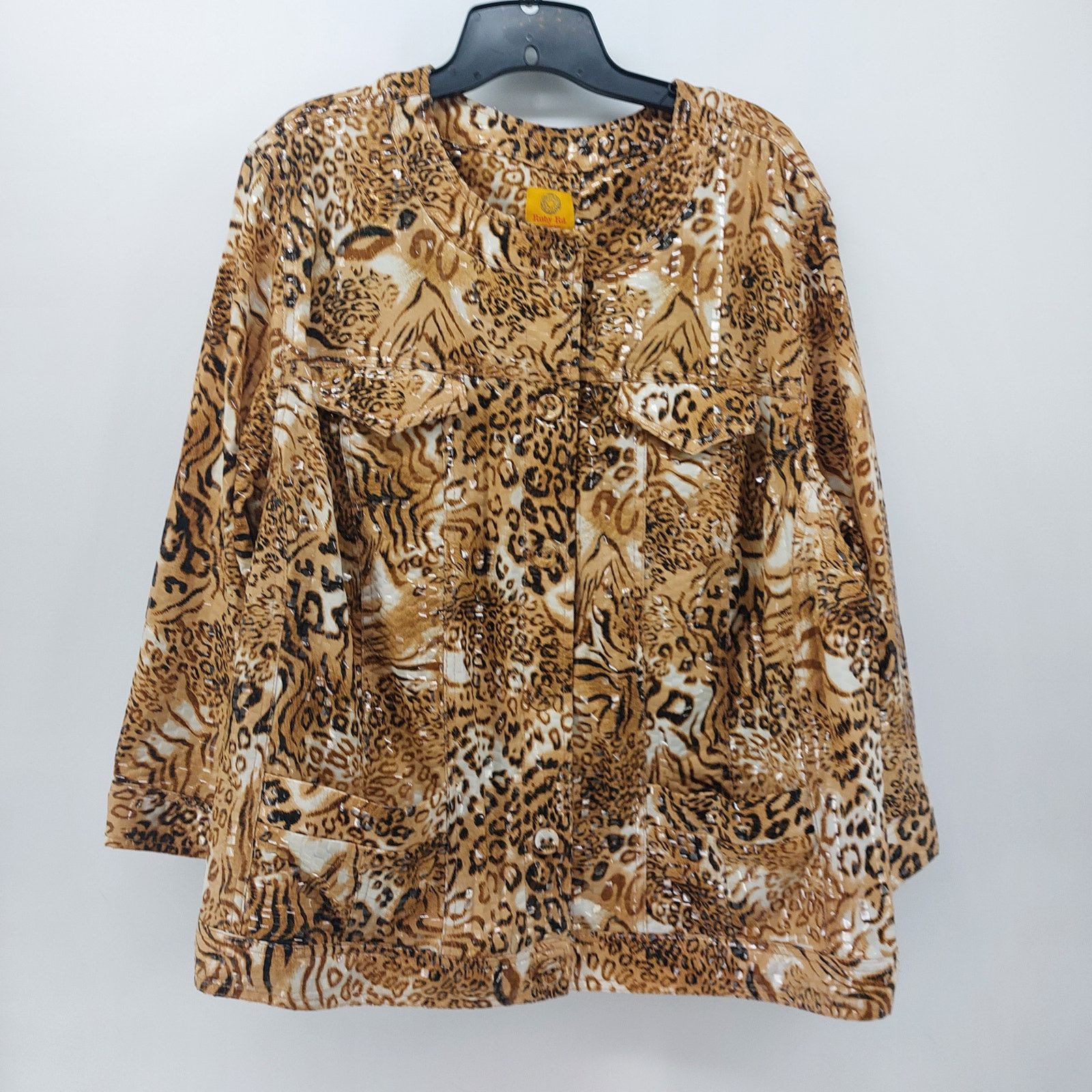 Other Ruby Rd Animal Print Blazer Jacket Women's Plus Size 24 Size 4XL / US 24-26 - 15 Thumbnail