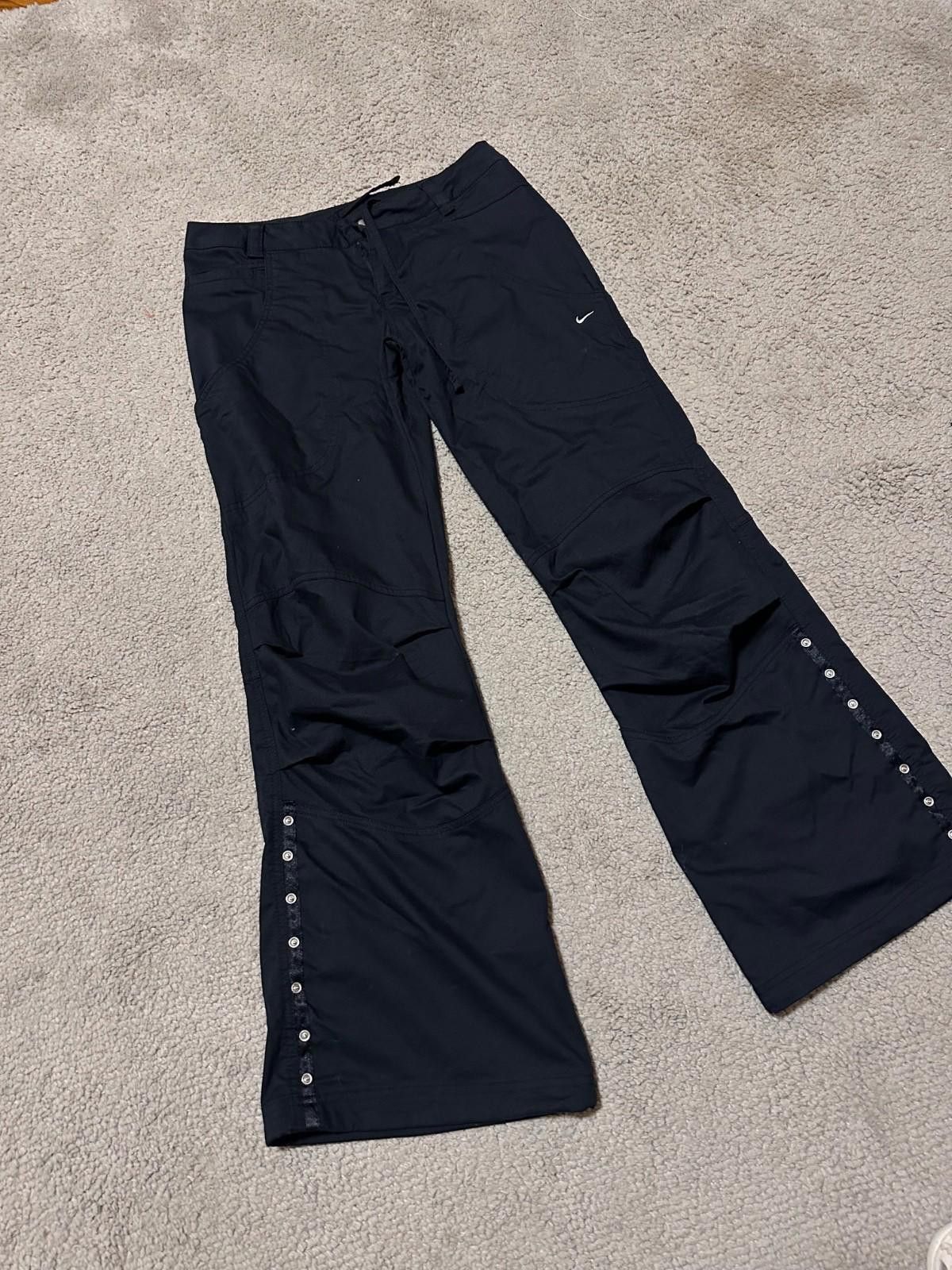 Nike Nike Black Polyester Track Pants Y2K Style Size 36R Size 36" / US 14 / IT 50 - 3 Thumbnail