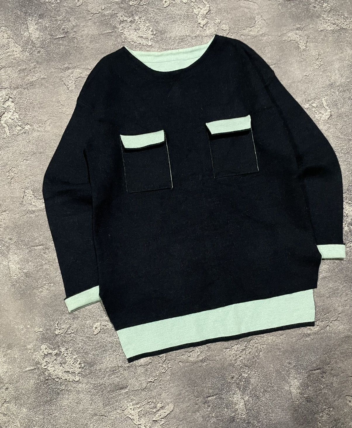 Celine × Vintage Vintage Celine Modele Depose Lana Wool Pocket Sweater Rare Size XS / US 0-2 / IT 36-38 - 3 Thumbnail