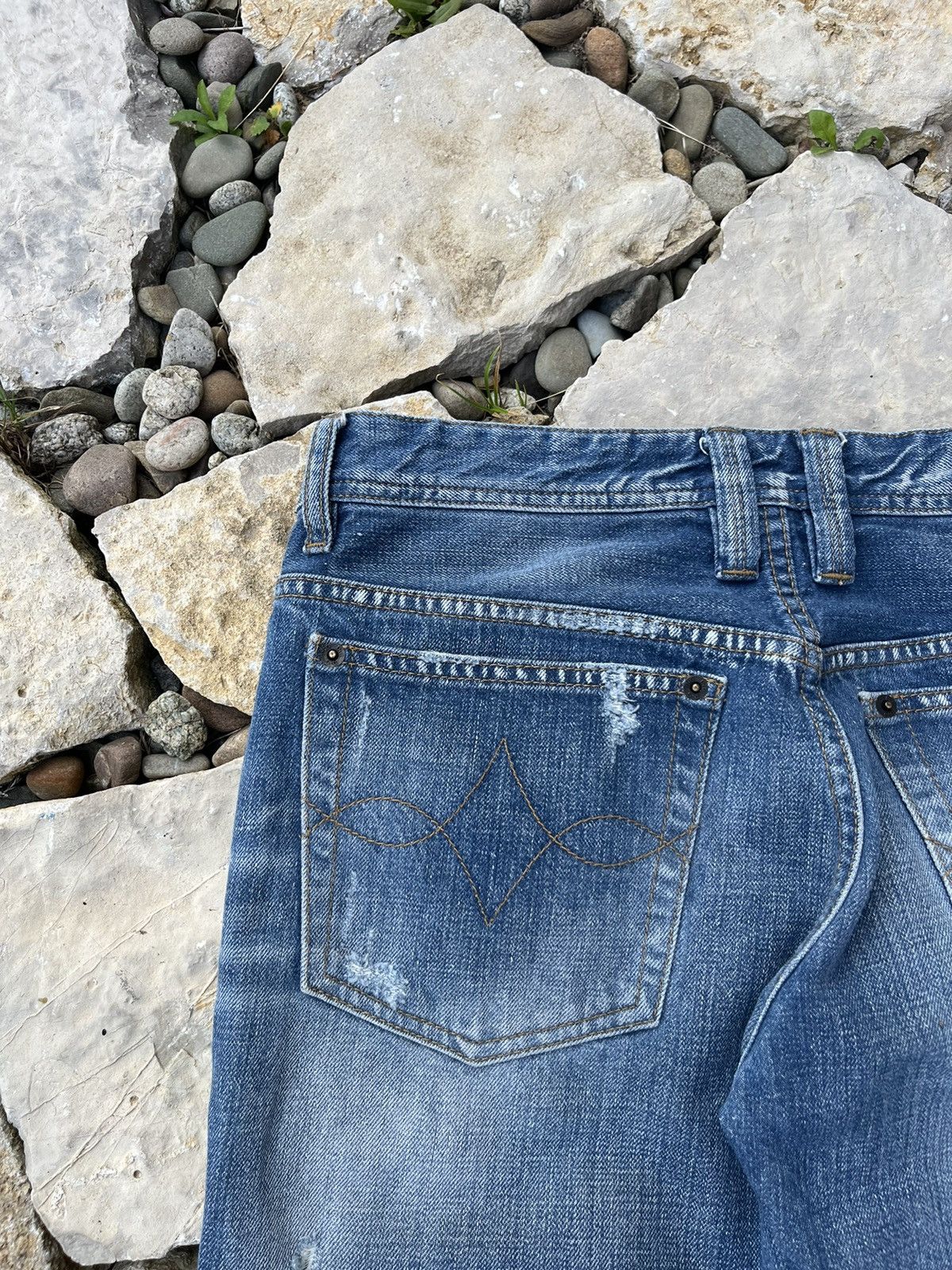 Dolce & Gabbana × Jean Vintage Dolce & Gabbana y2k distressed jeans ripped pants Size US 30 / EU 46 - 20 Thumbnail