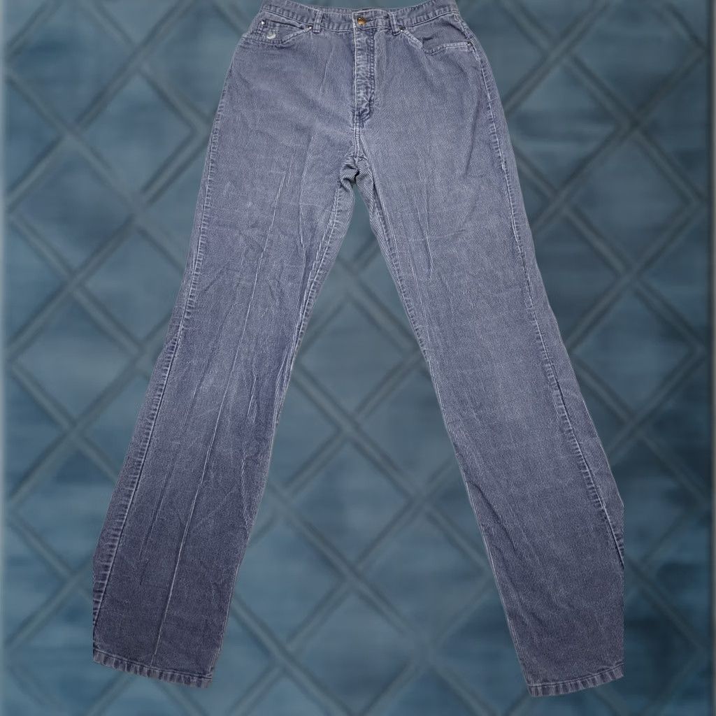Gloria Vanderbilt Gloria Vanderbilt Murjani Jeans Vtg Womens Size 14 Gray Corduroy Bootcut High Size 29" - 1 Thumbnail