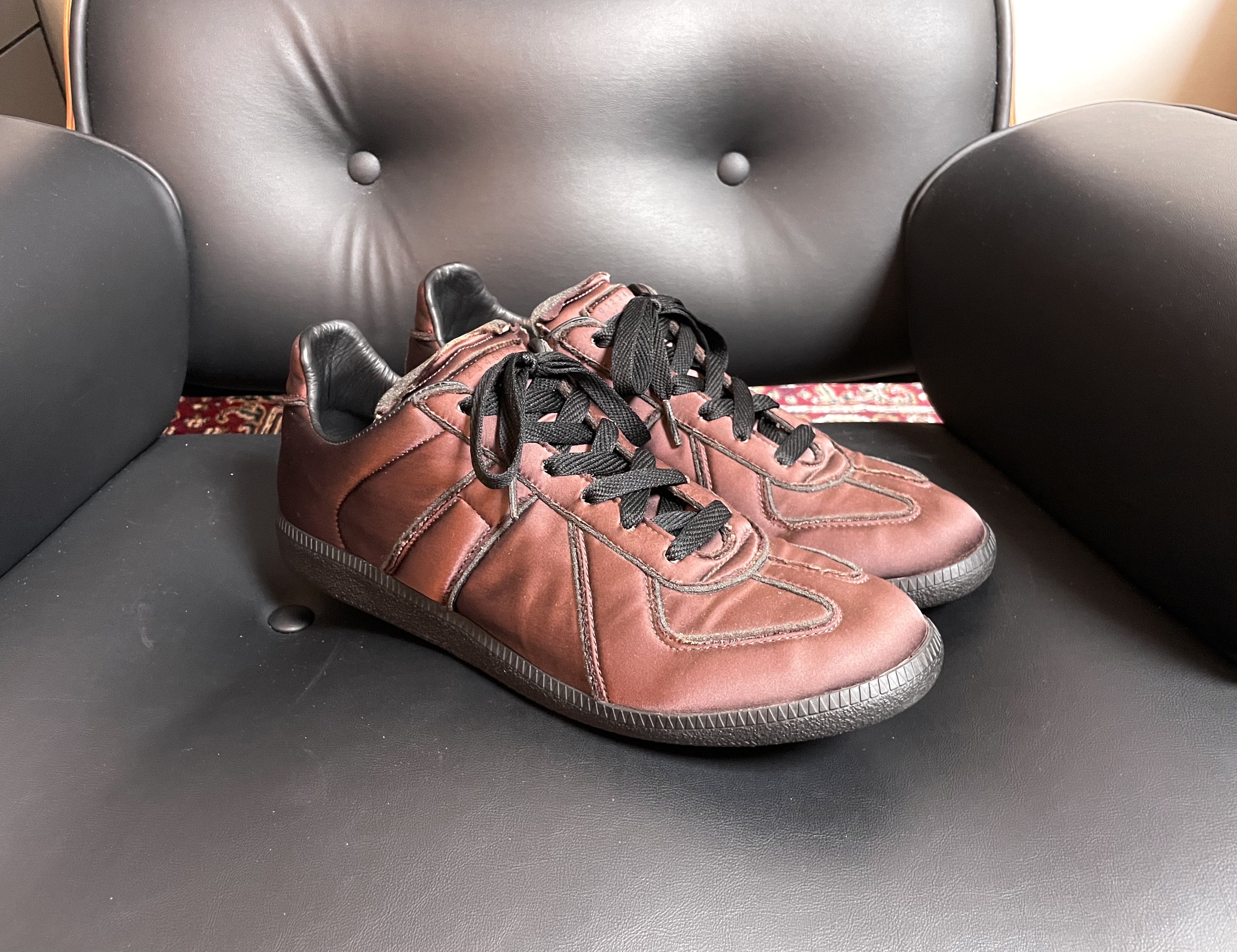 Maison Margiela Maison Margiela GAT (Satin Burgundy 2019) Size US 12 / EU 45 - 4 Thumbnail