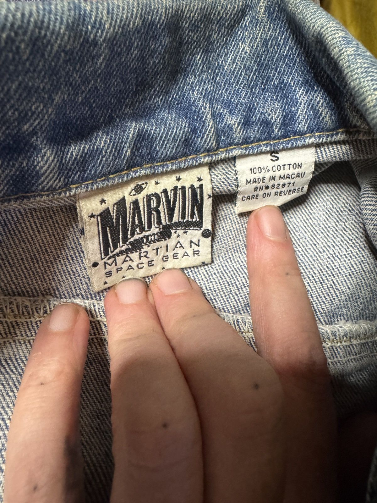 Other Vintage 90s Marvin the Martian Space Gear Denim Jacket Size US S / EU 44-46 / 1 - 3 Thumbnail