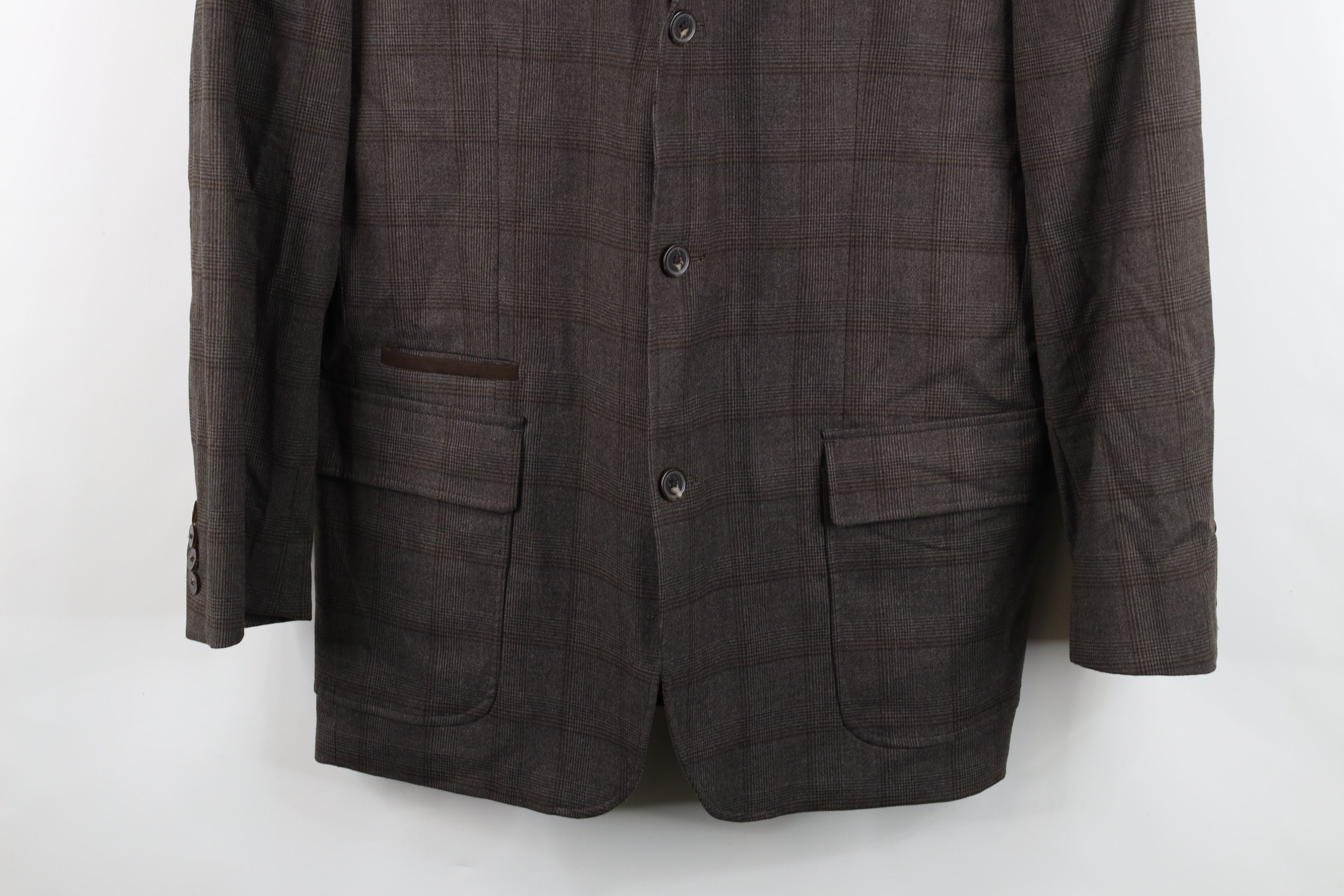 Johnston & Murphy Johnston & Murphy Suit Coat Blazer Jacket Coat Brown Plaid Size US XL / EU 56 / 4 - 3 Thumbnail
