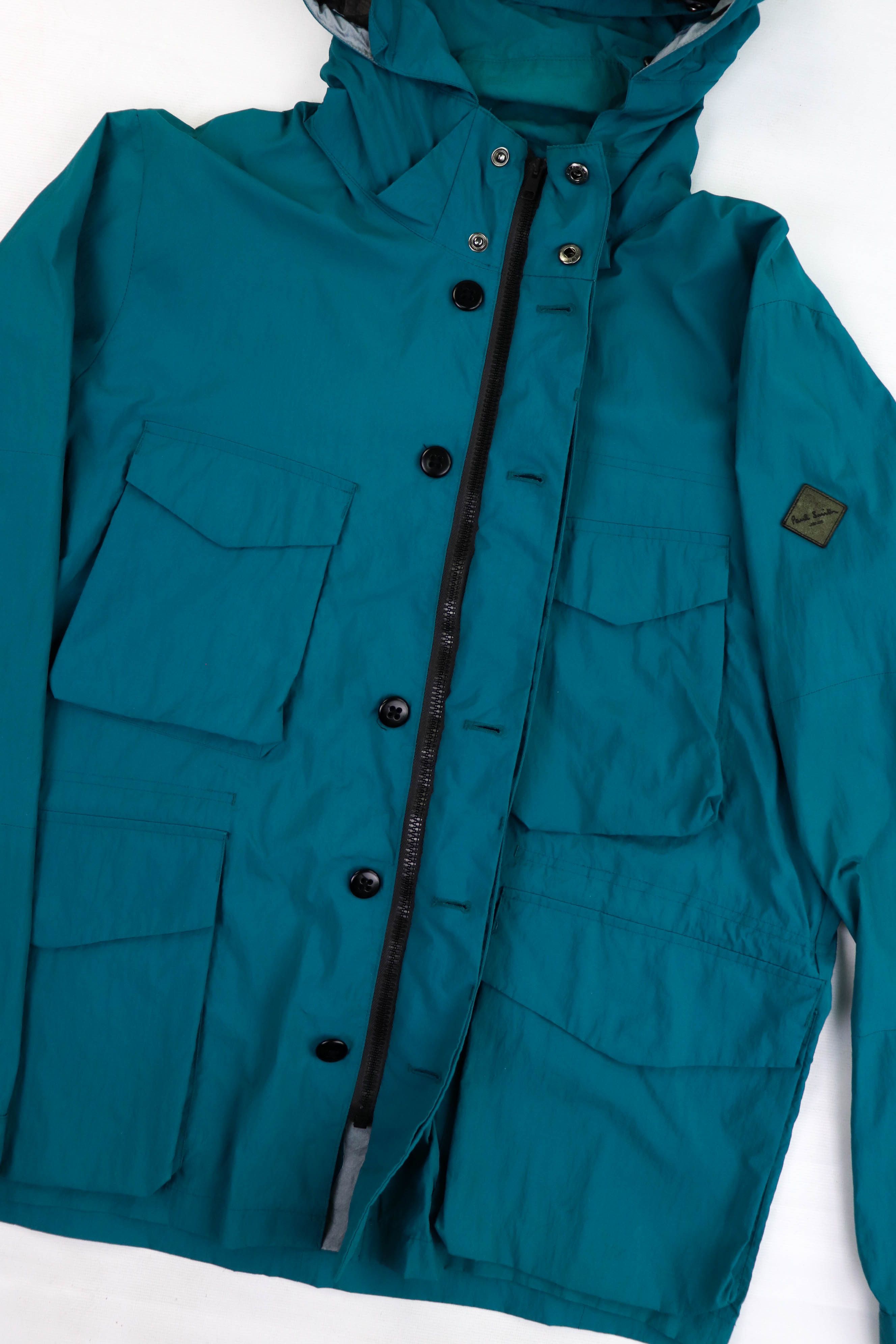 Paul Smith Paul Smith Jeans Sea Wave Green Nylon RiRi Zip Field Jacket Size US XL / EU 56 / 4 - 10 Thumbnail