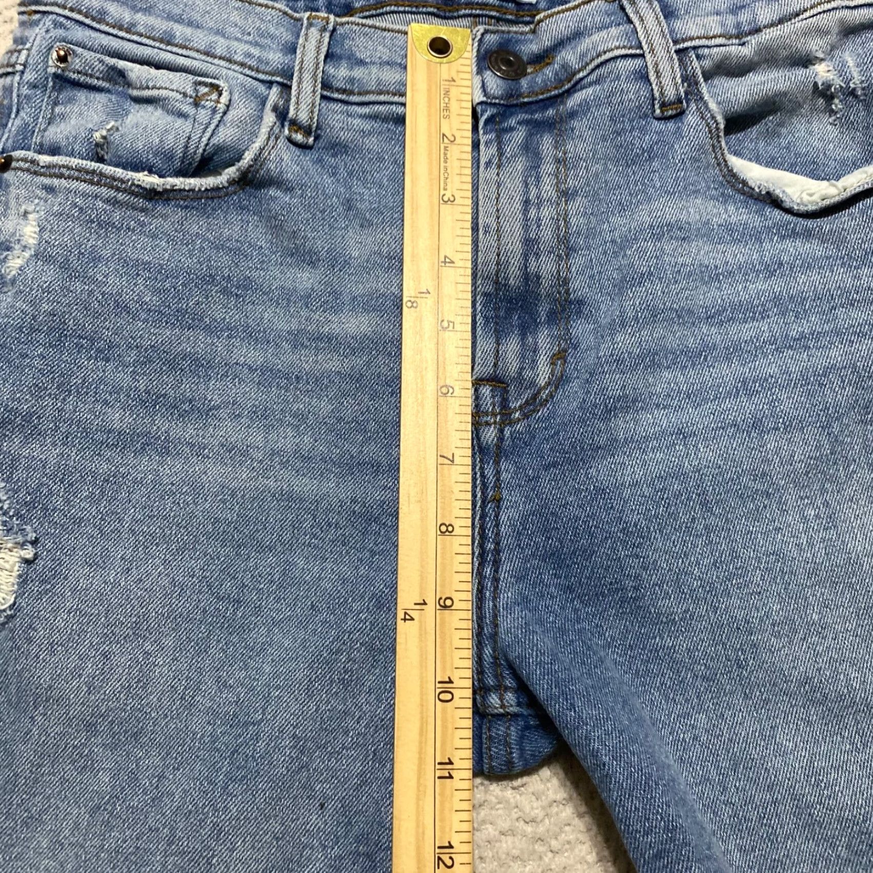 Vintage Kensie Jeans Jeans Womens 8 Blue Denim Medium Wash High Rise Skinny Raw Hem Distressed Size 30" / US 8 / IT 44 - 7 Thumbnail