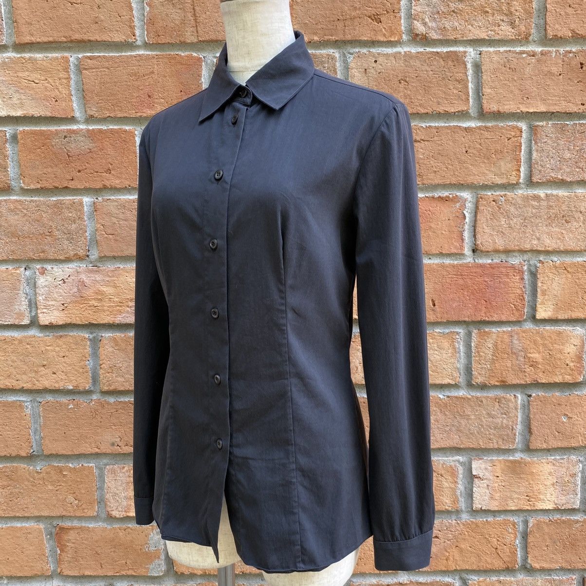 Prada Prada Elegant Black Fitted Long-Sleeve Shirt Size XS / US 0-2 / IT 36-38 - 1 Thumbnail