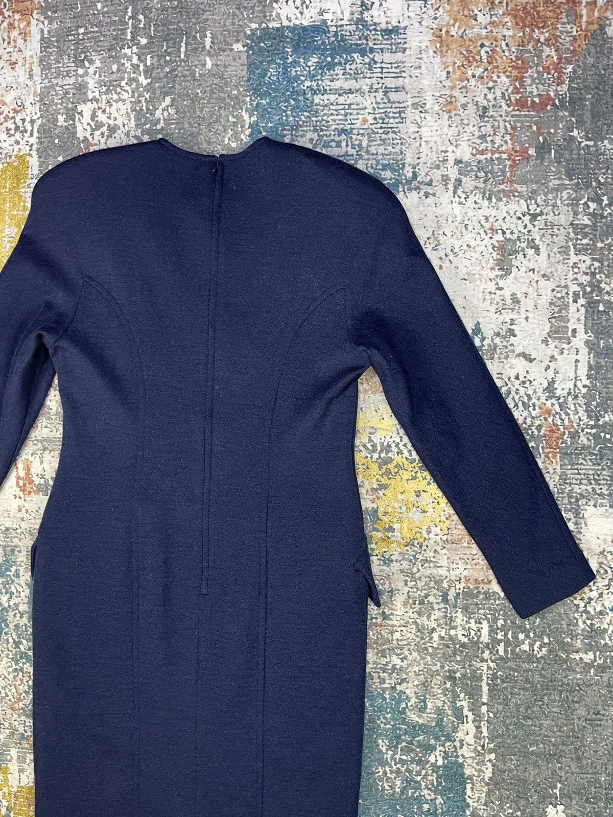 Givenchy Givenchy Life Navy Blue Ponte Shift Dress Size S / US 4 / IT 40 - 8 Thumbnail