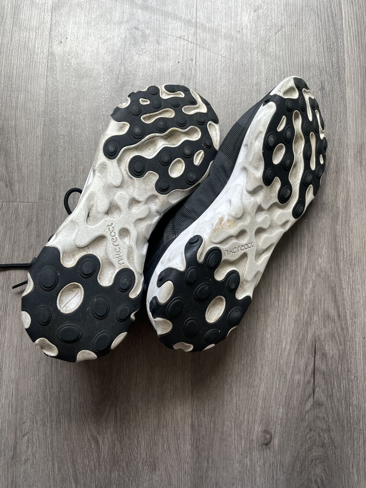 Nike Nike “React Running” Black Sneakers (Sz.11) Size US 11 / EU 44 - 4 Thumbnail