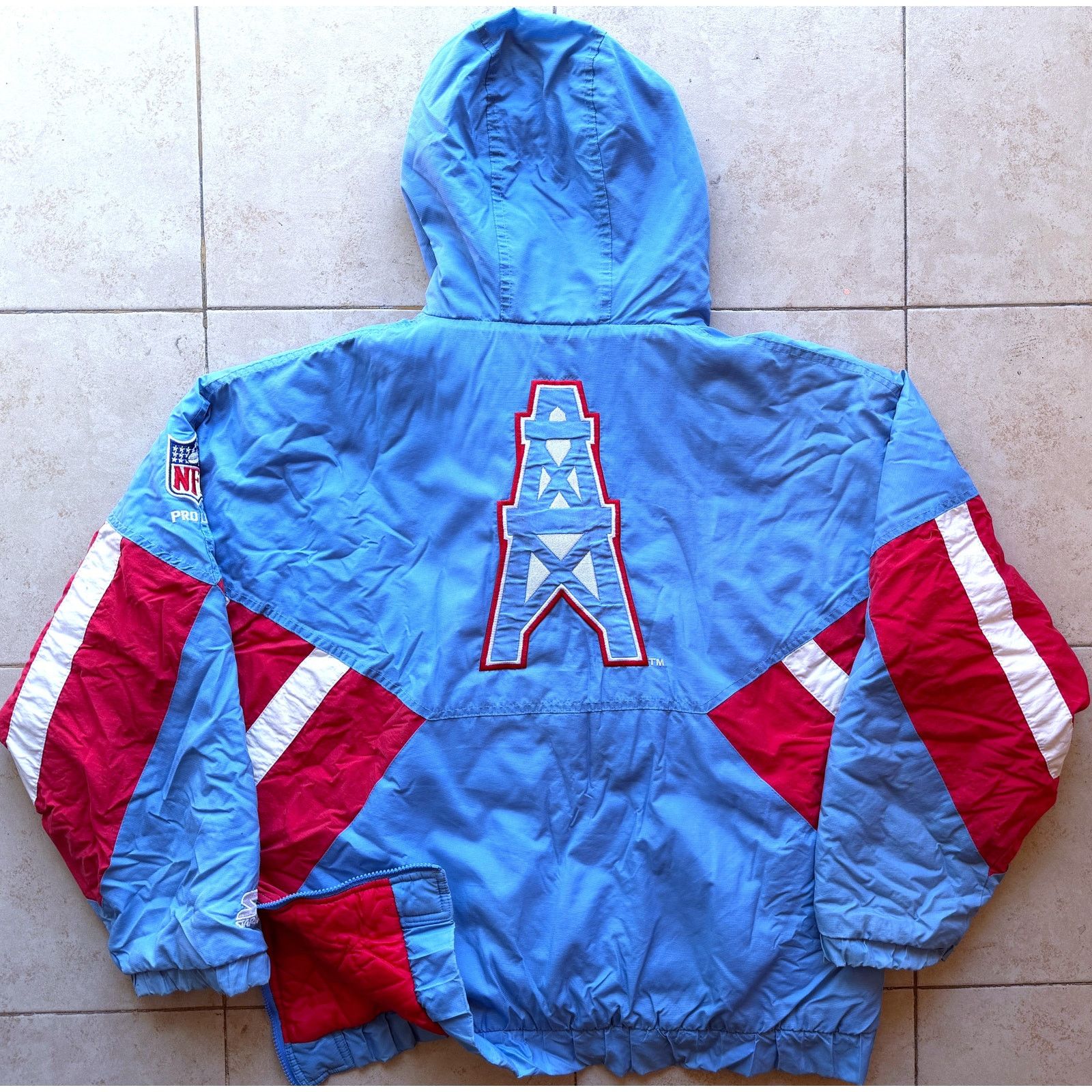 NFL × Starter Houston Oilers 90s STARTER puffer Pullover NFL Pro vintage Size US L / EU 52-54 / 3 - 2 Thumbnail