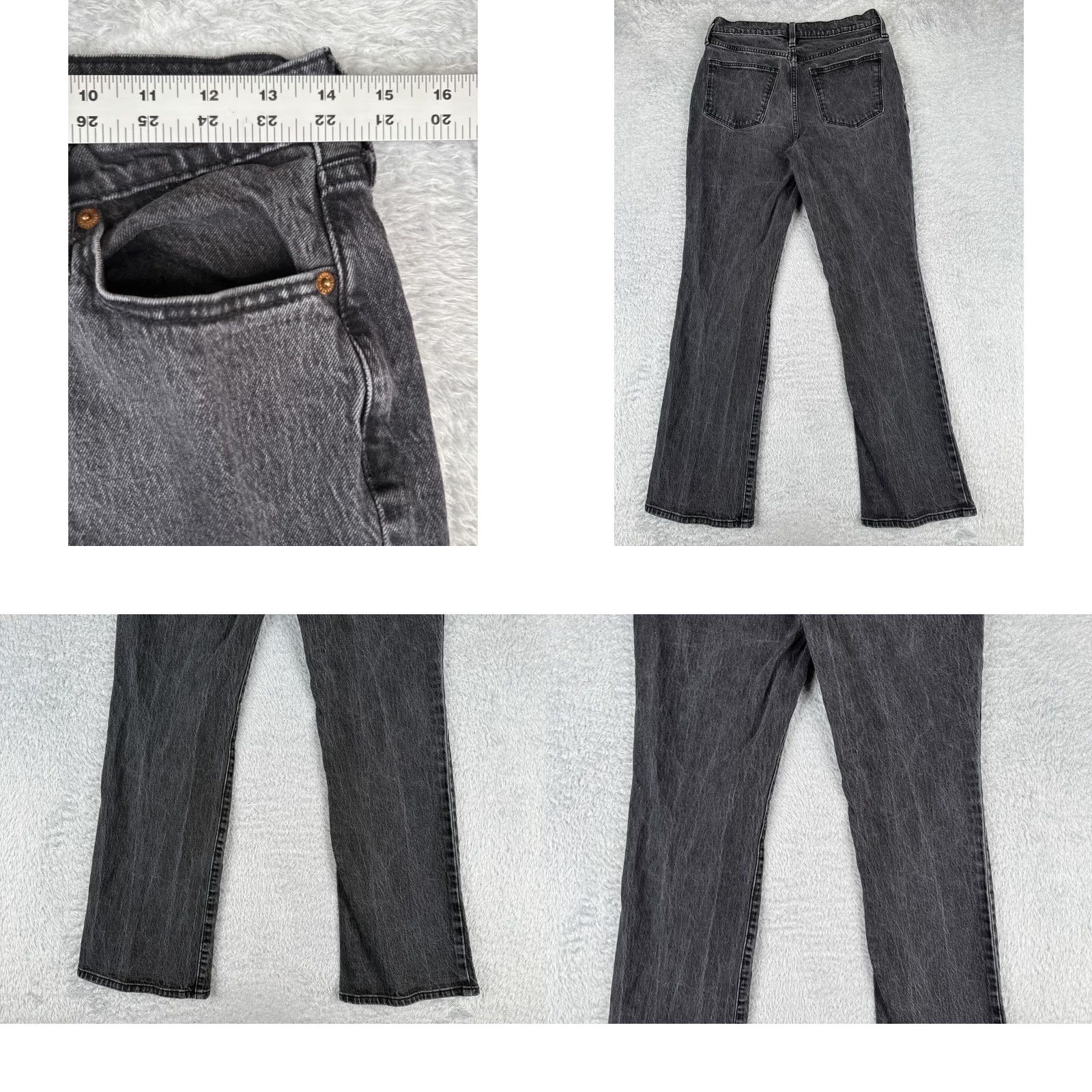 Vintage Universal Thread Jeans Womens 8 Black Denim Bootcut 28x30 Mid Rise Cotton 5-Pocket Zipper Button Regular Inseam 30in Mens? Size 30" / US 8 / IT 44 - 9 Thumbnail