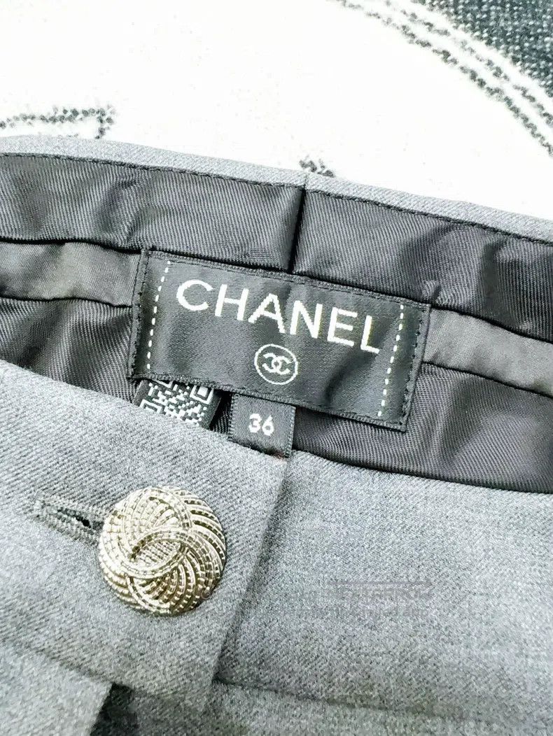 Chanel Chanel 22C dark gray suit trousers Size 24" / US 00 / IT 34 - 4 Thumbnail