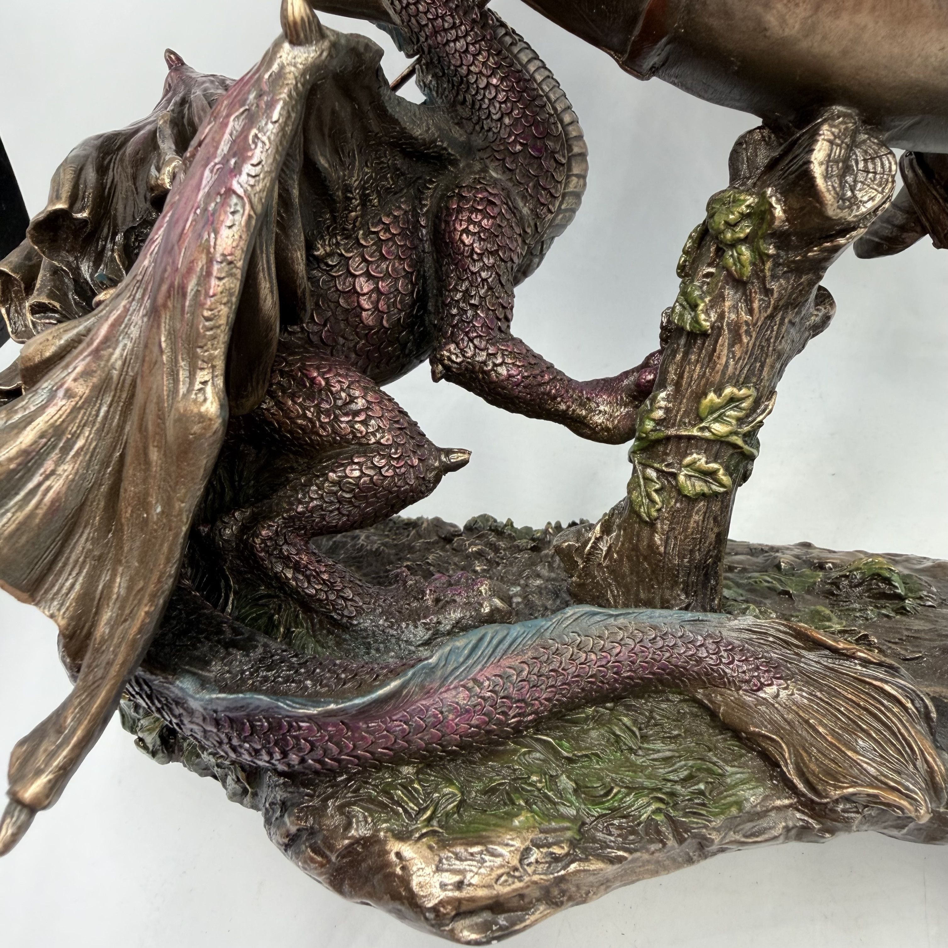 Other Saint George and Dragon Statue Bronze Finish Figurine 25cm Size ONE SIZE - 3 Thumbnail