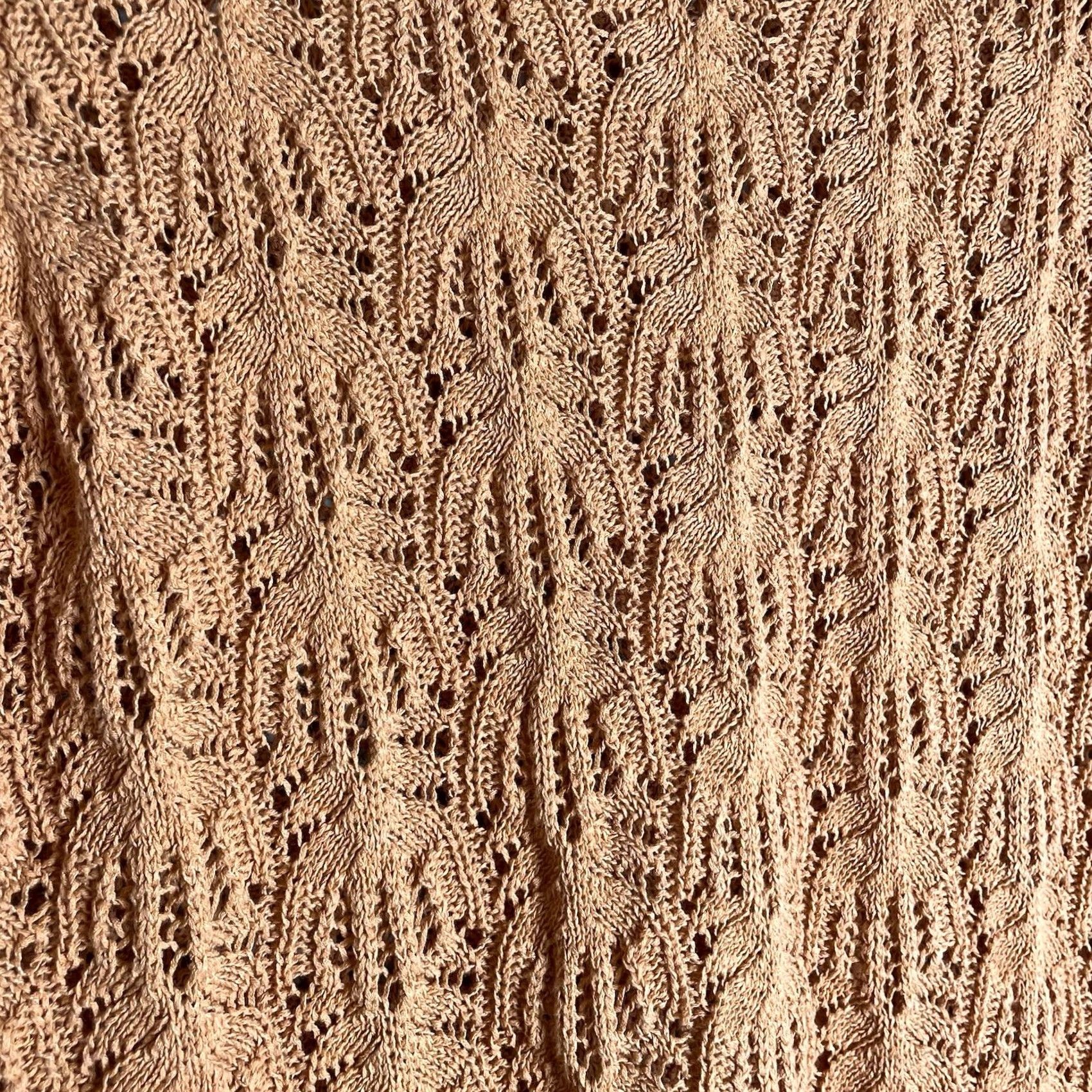 J. Jill J.Jill Sweater Pullover Knit 3/4 Sleeve Open-Knit Lightweight Orange Size S XS Women's Crochet Pullover - 90% Cotton/20% Nylon Size S / US 4 / IT 40 - 3 Thumbnail