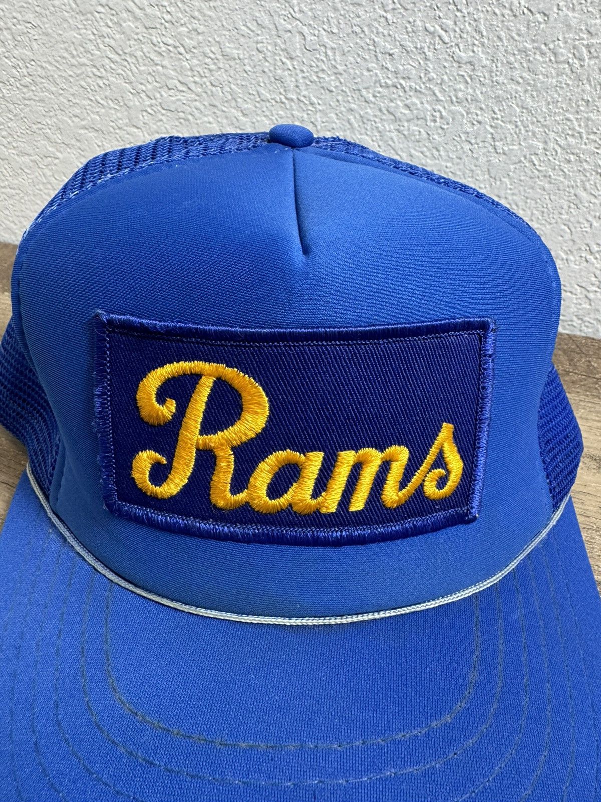 Other Vintage 80’s Los Angeles Rams Blue Trucker Snapback Hat Size ONE SIZE - 2 Thumbnail