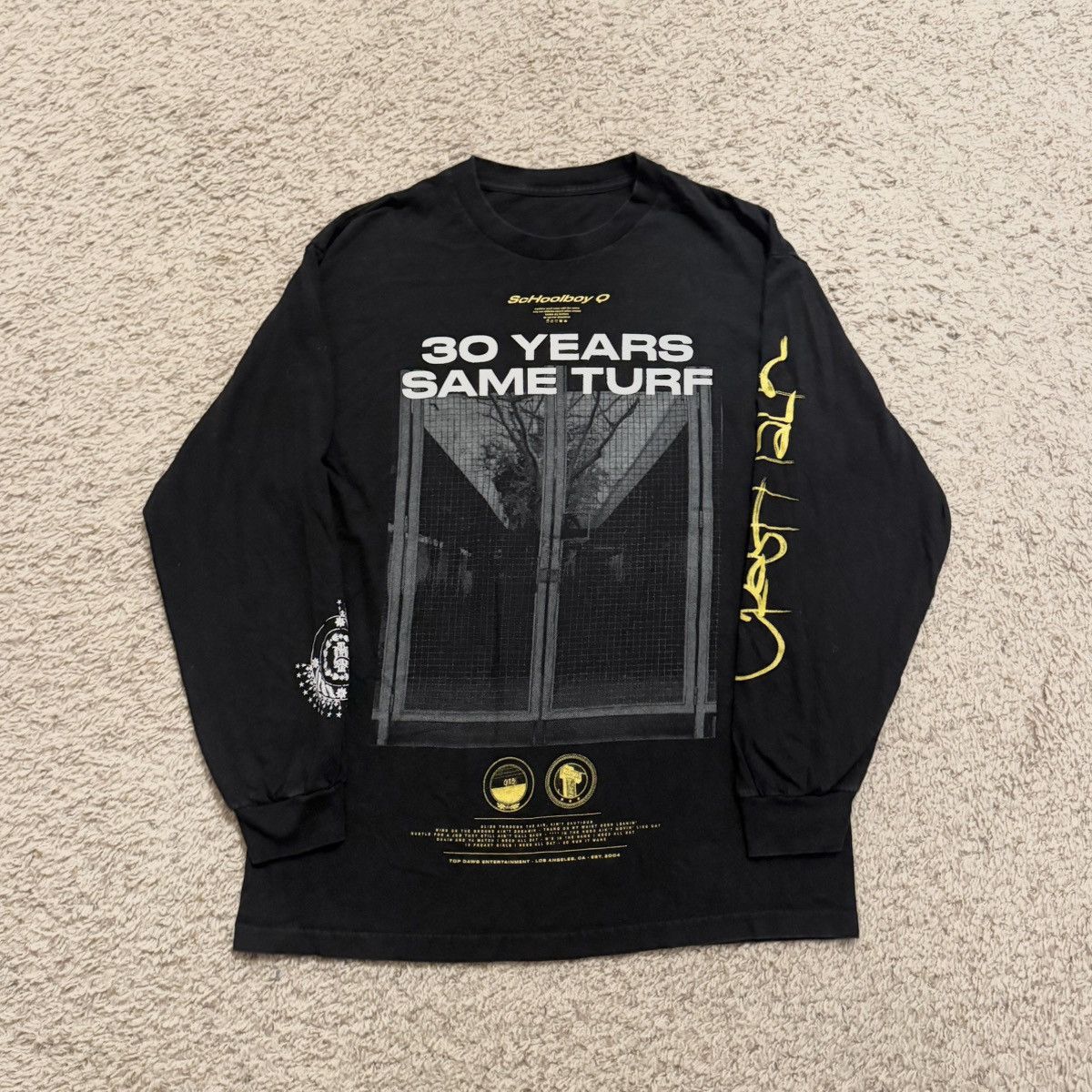 Rap Tees Schoolboy Q 30 Years Same Turf Long Sleeve Tee Size US XL / EU 56 / 4 - 4 Thumbnail