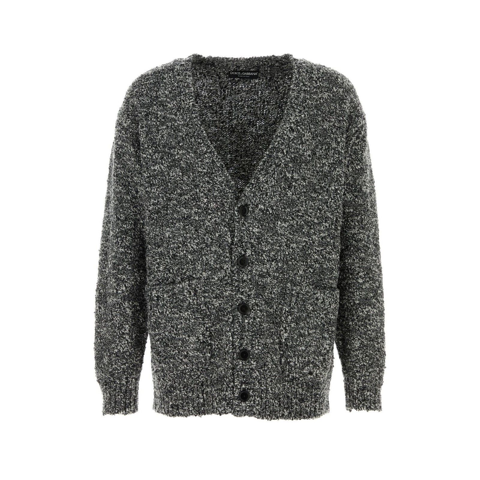 DOLCE & GABBANA Two-tone Wool Blend Cardigan New And Authent