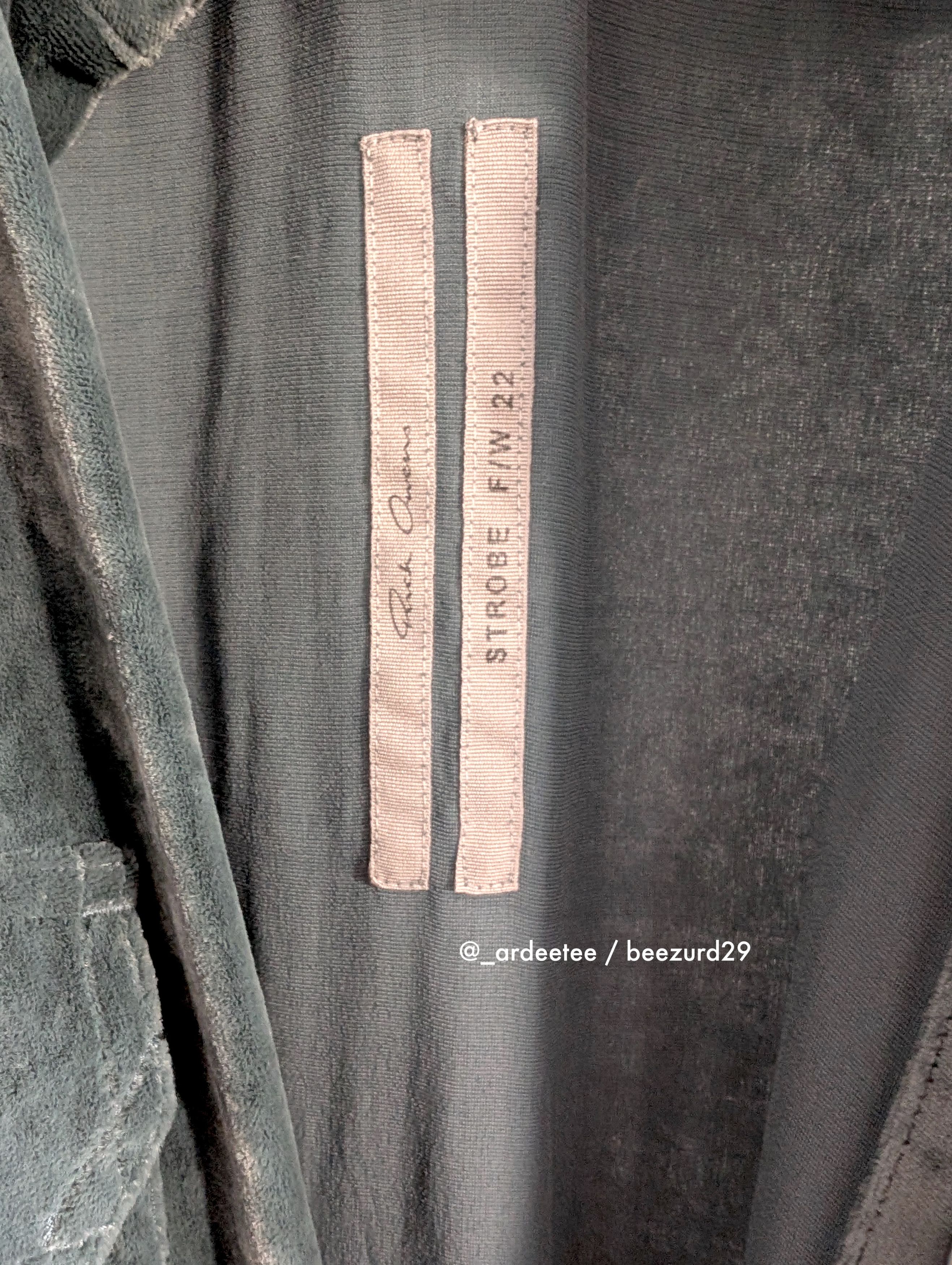 Rick Owens *NEW* VELVET TEAL OUTERSHIRT JACKET FW22 Size US S / EU 44-46 / 1 - 7 Thumbnail