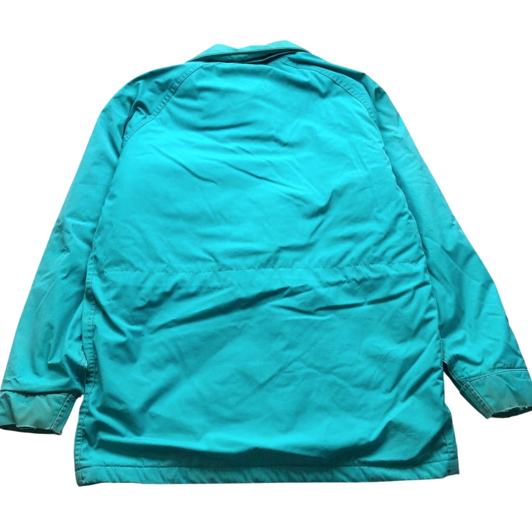 Vintage VINTAGE Woolrich Parka Jacket Wool Blend Plaid Lined Teal Womens Medium 90s Parka Coat Coat Women Medium Teal Size M / US 6-8 / IT 42-44 - 4 Thumbnail