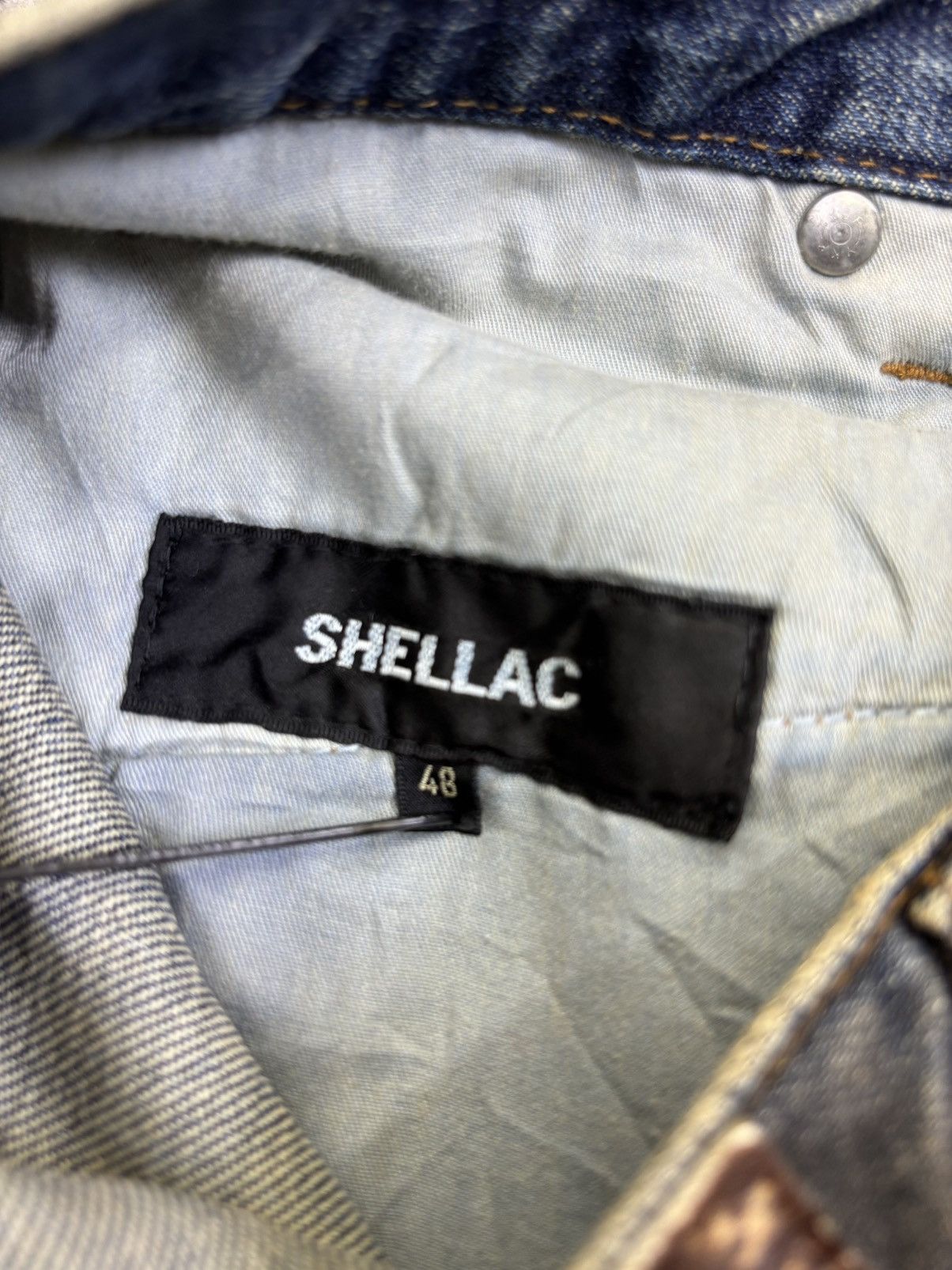 Shellac 💥Archival Flare💥Shellac Paper Sliding Dirt Style Denim F789 Size US 31 - 13 Thumbnail