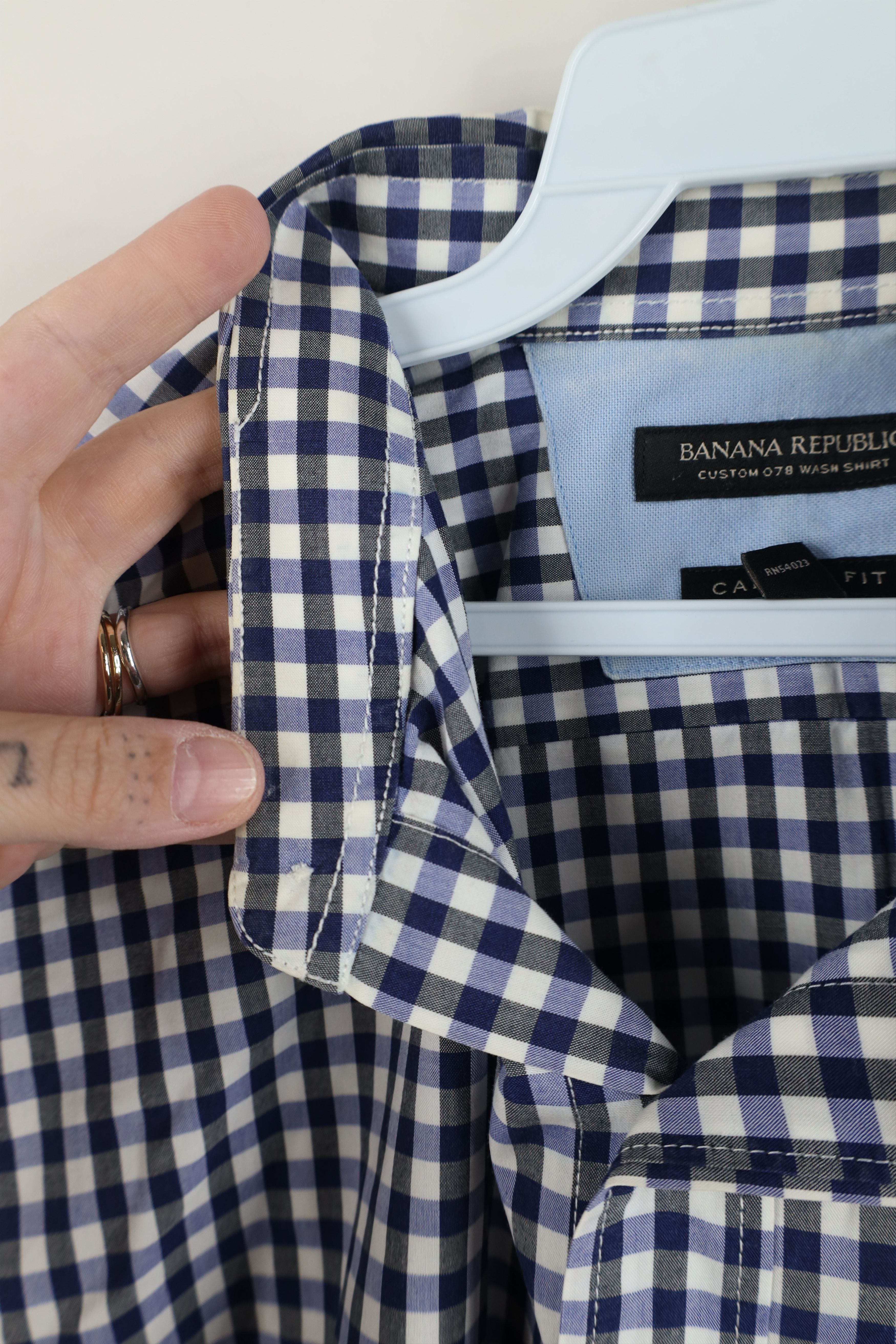 Banana Republic Banana Republic Wash Camden Fit Collared Button Shirt Plaid Size US XL / EU 56 / 4 - 6 Thumbnail
