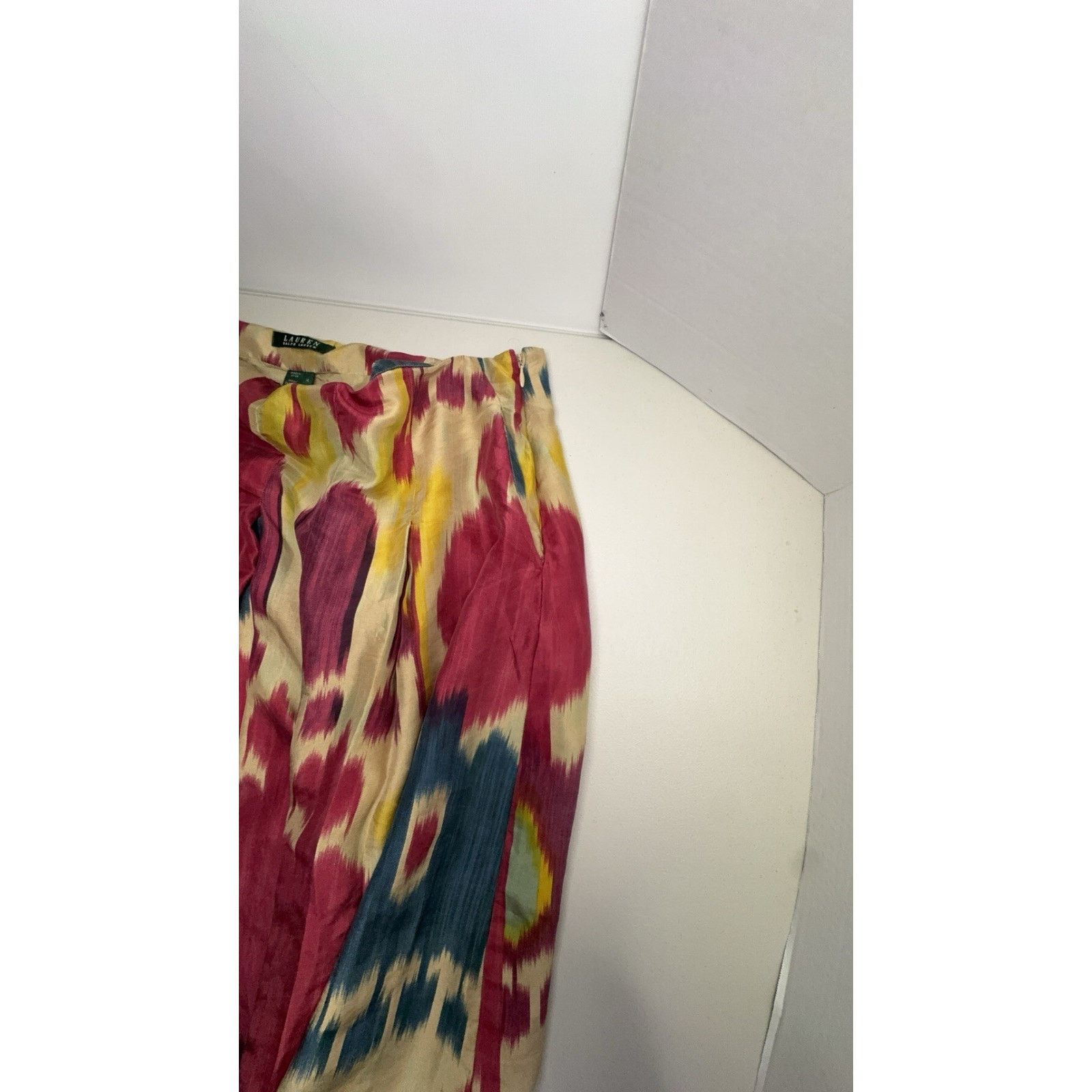 Ralph Lauren RalphLaurenWomensSkirt Watercolor MaroonPocketSkirt Size 14 Size 36" / US 14 / IT 50 - 6 Thumbnail