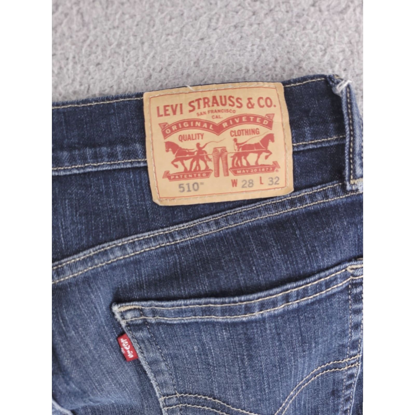 Levi's Levi's Jeans Men 28x30 Skinny Denim Blue 510 Distressed Slim Fit Size US 28 / EU 44 - 5 Thumbnail