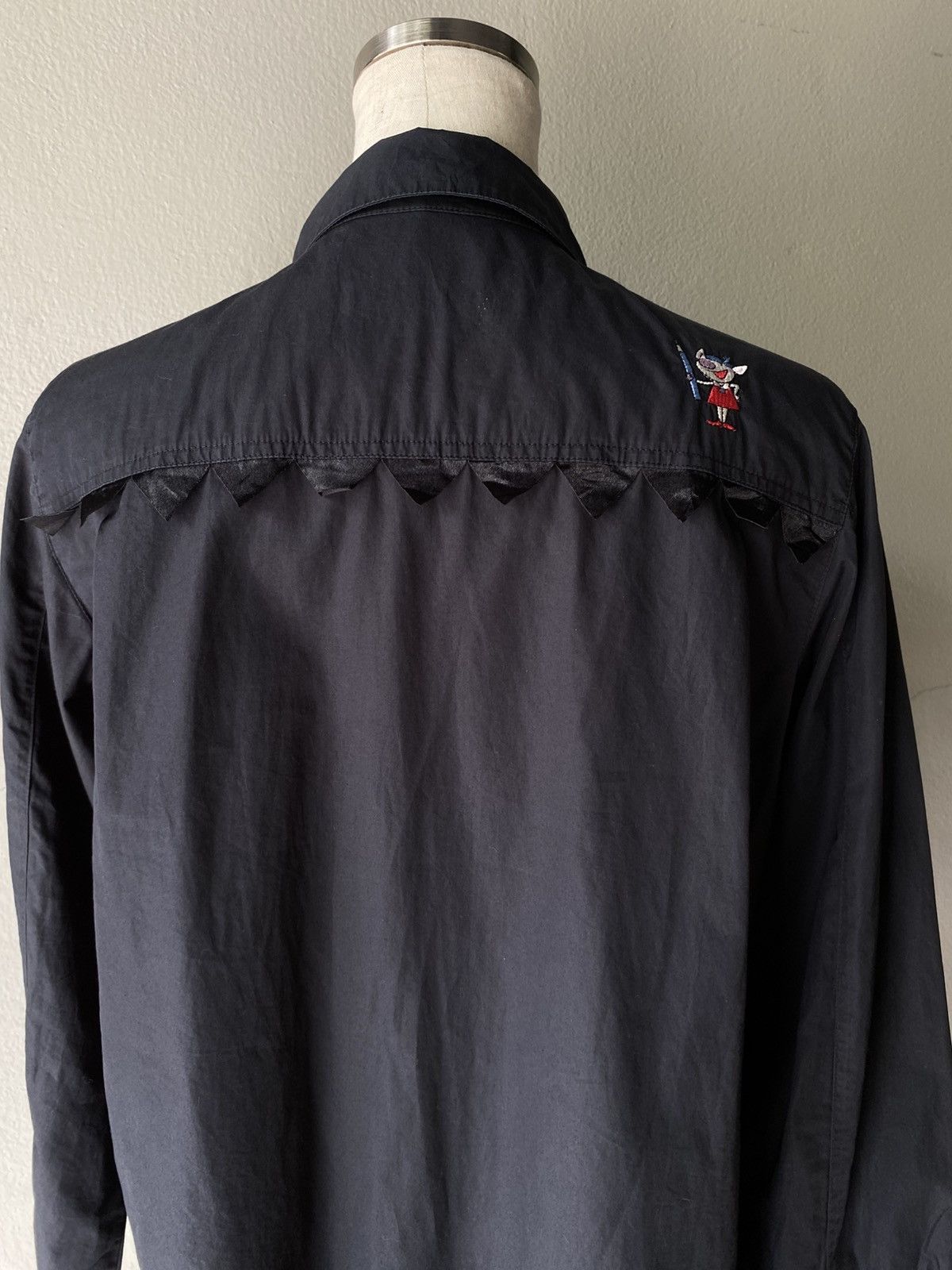 Designer × Japanese Brand OLLEBOREBLA Black Long-Sleeve Shirt Size M / US 6-8 / IT 42-44 - 14 Thumbnail