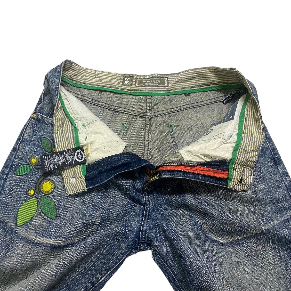 LRG Vintage LRG Denim Baggy Jeans Embroidery Japanese Tea Garden Size US 36 / EU 52 - 15 Thumbnail