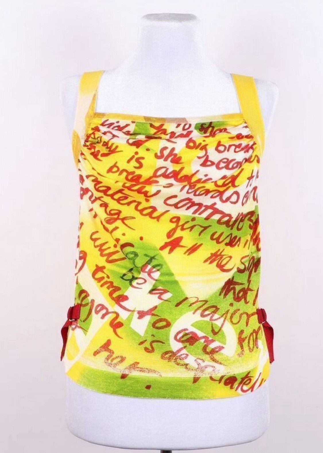 Dior Christian Dior Galliano 2003 Graffiti Cashmere Silk Top Size M / US 6-8 / IT 42-44 - 1 Thumbnail