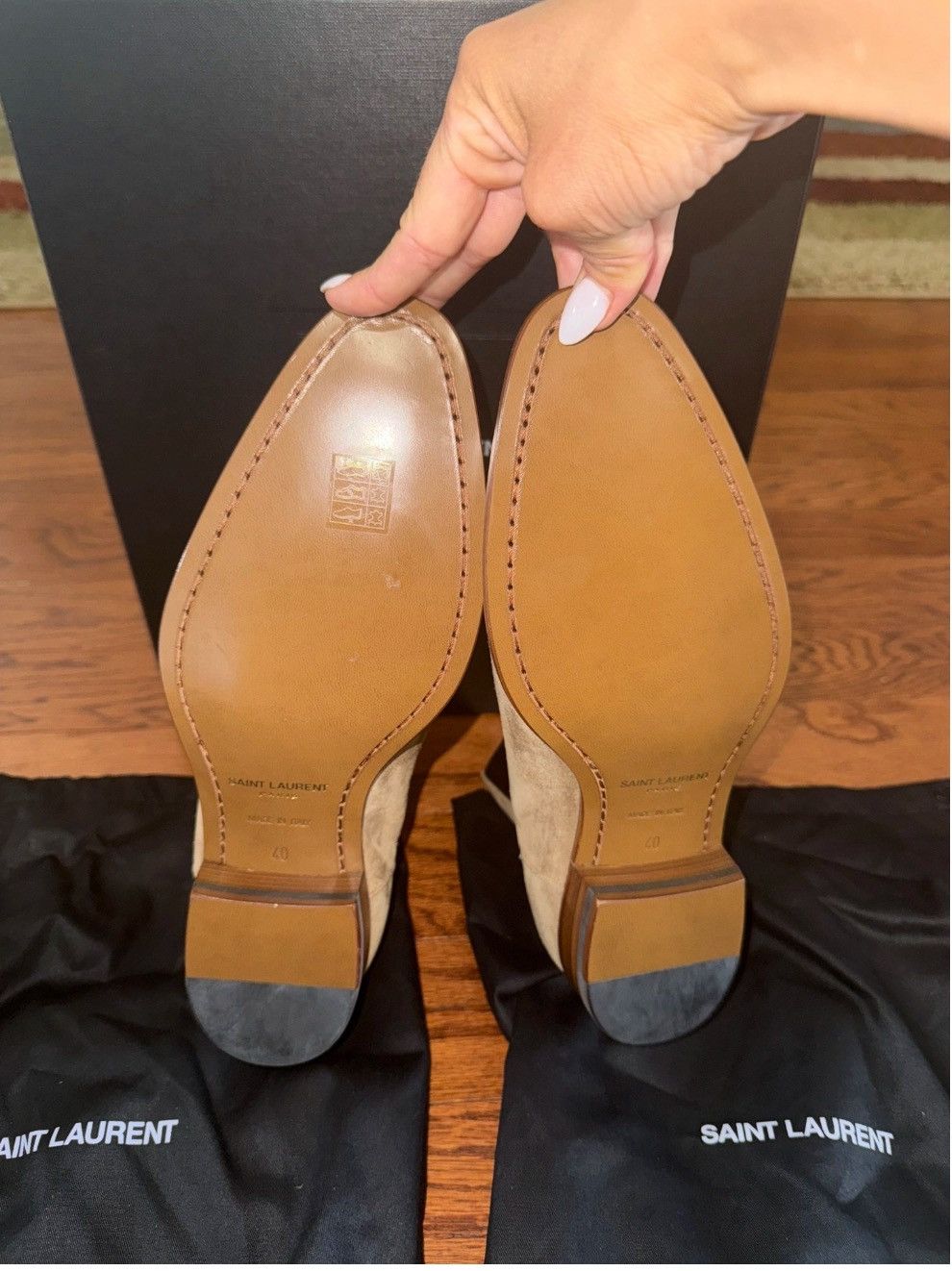 Yves Saint Laurent YSL WYATT CHELSEA BOOTS IN SUEDE Size US 7 / EU 40 - 2 Thumbnail
