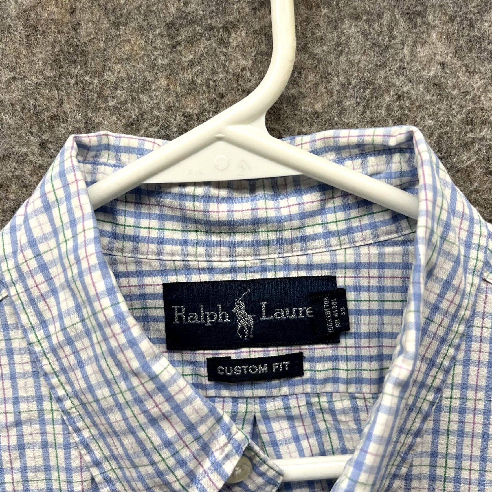 Ralph Lauren VINTAGE Ralph Lauren Shirt Men 15.5 34/35 Plaid Blue Button-Down Preppy Casual Formal Size US L / EU 52-54 / 3 - 5 Thumbnail