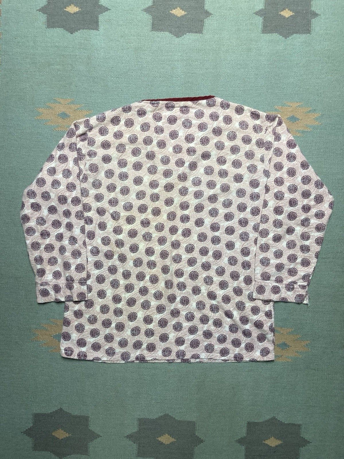 Vintage 70s pajama t shirt soft flannel v neck lounge sleep medium Size US L / EU 52-54 / 3 - 8 Thumbnail