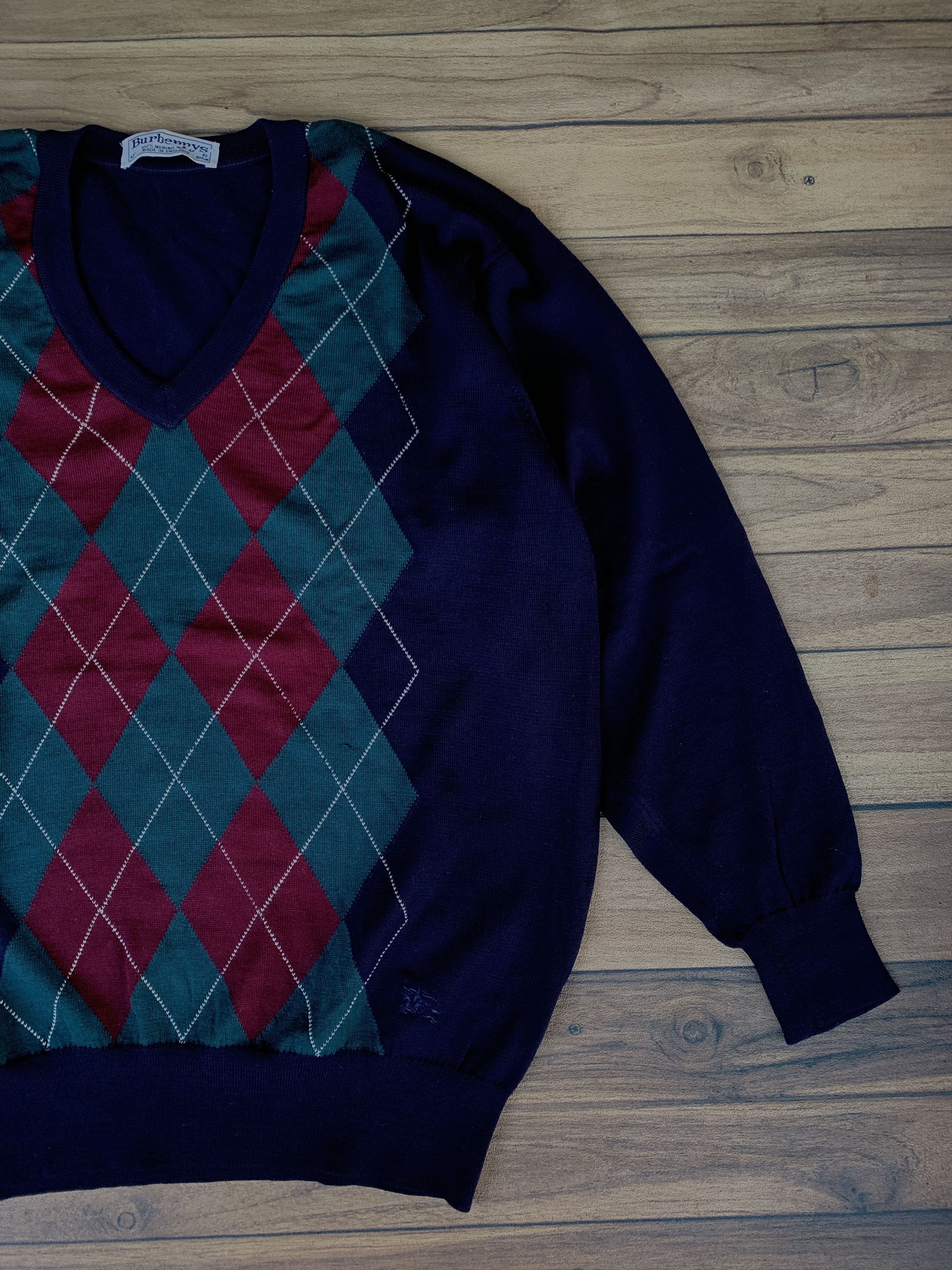 Burberry Vintage burberrys knitwear Size US L / EU 52-54 / 3 - 3 Thumbnail