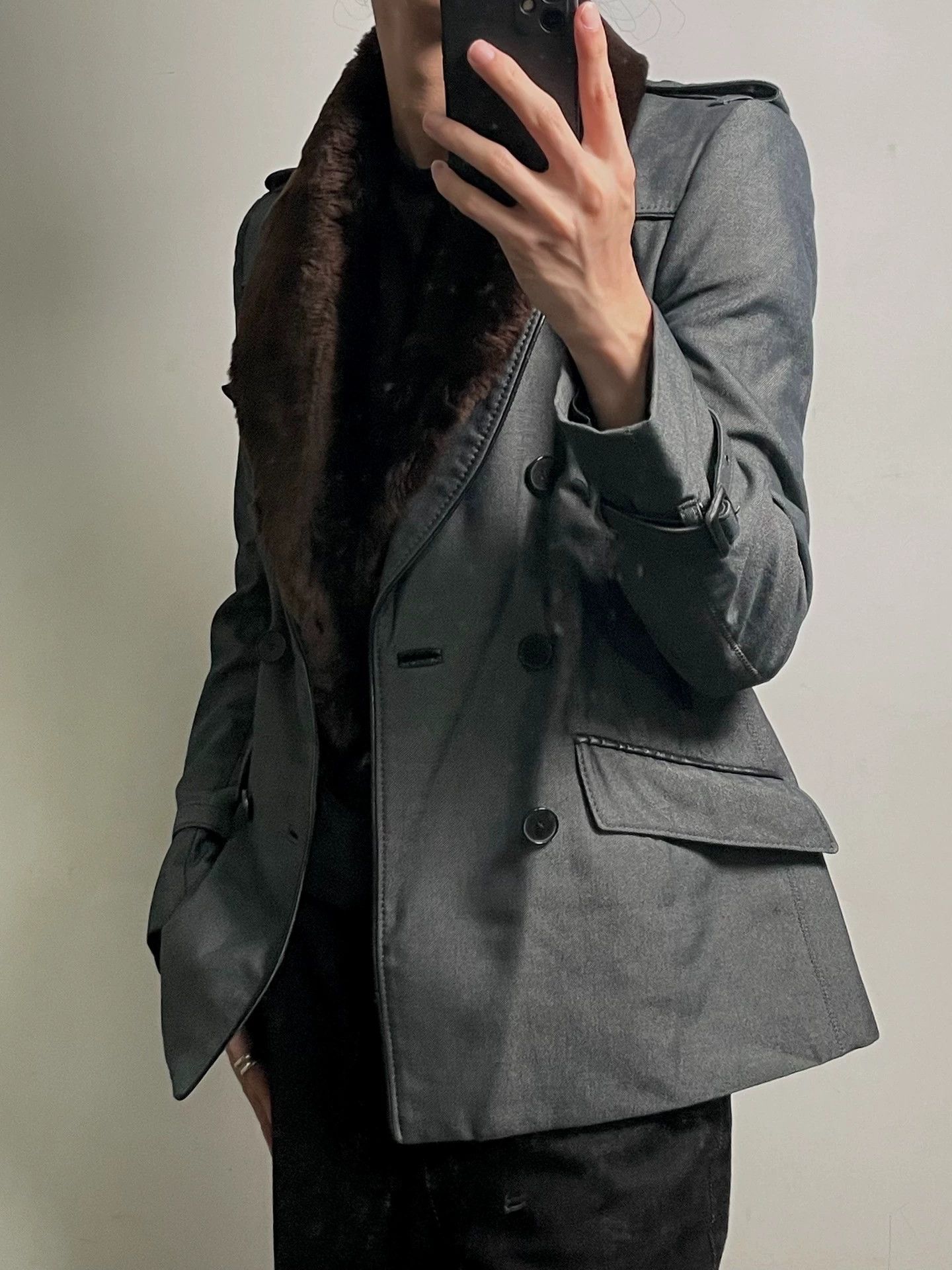 Jean Paul Gaultier Jean Paul Gaultier Mink Fur DB Silk-Cotton Jacket 40 Size US XXS / EU 40 - 2 Thumbnail